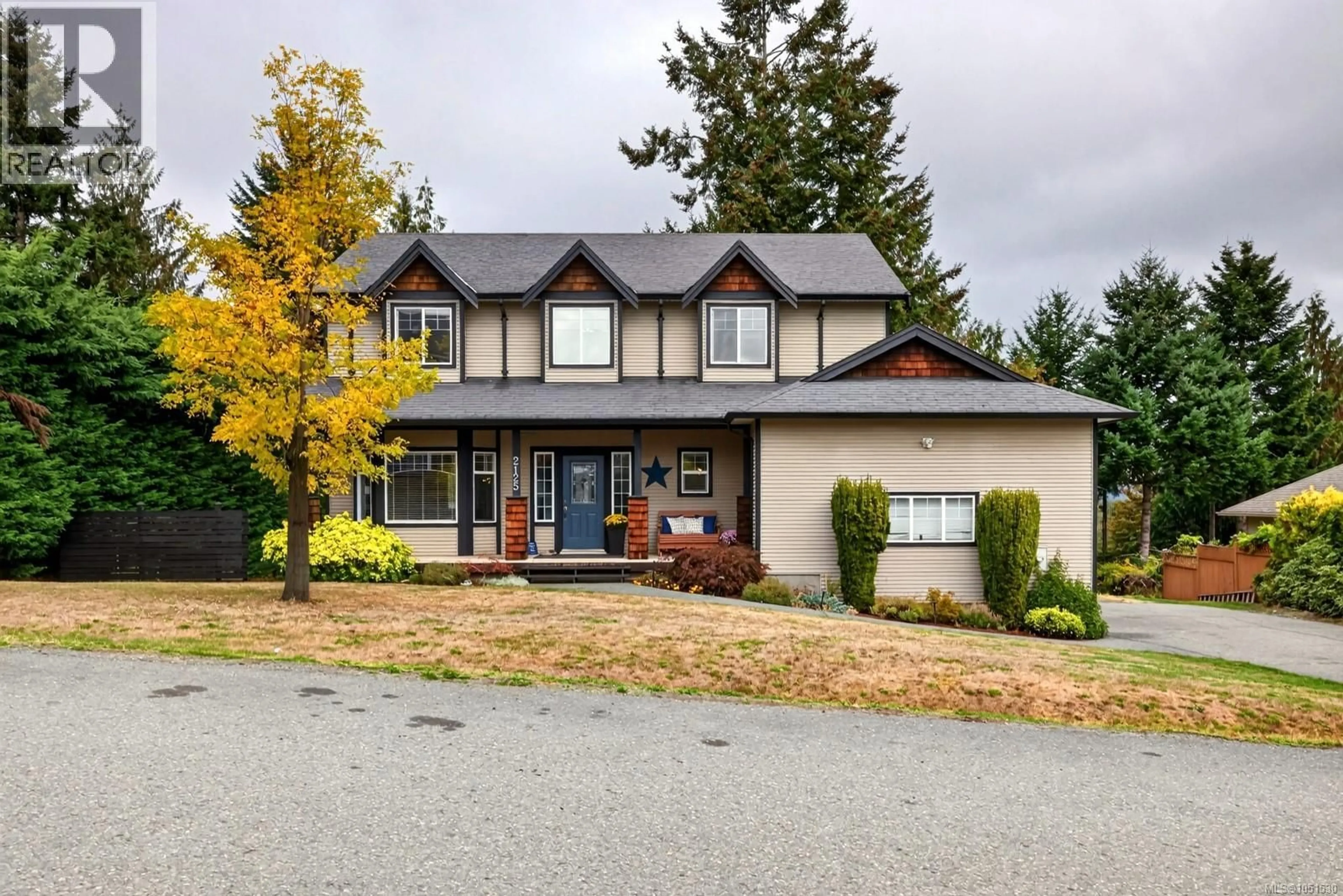 Home with vinyl exterior material, street for 2125 WILDFLOWER ROAD, Shawnigan Lake British Columbia V0R2W1