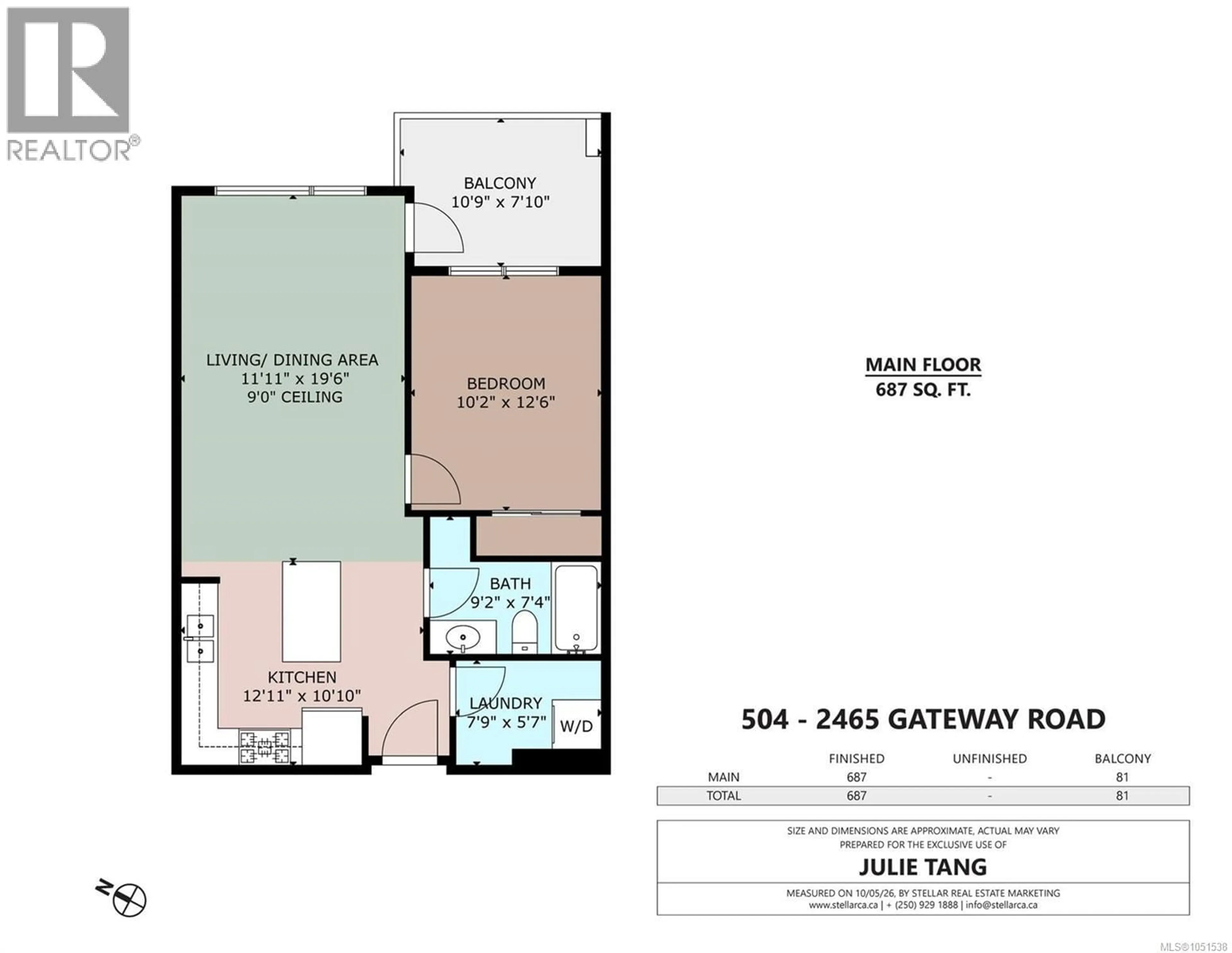 Floor plan for 504 - 2465 GATEWAY ROAD, Langford British Columbia V9B6R1