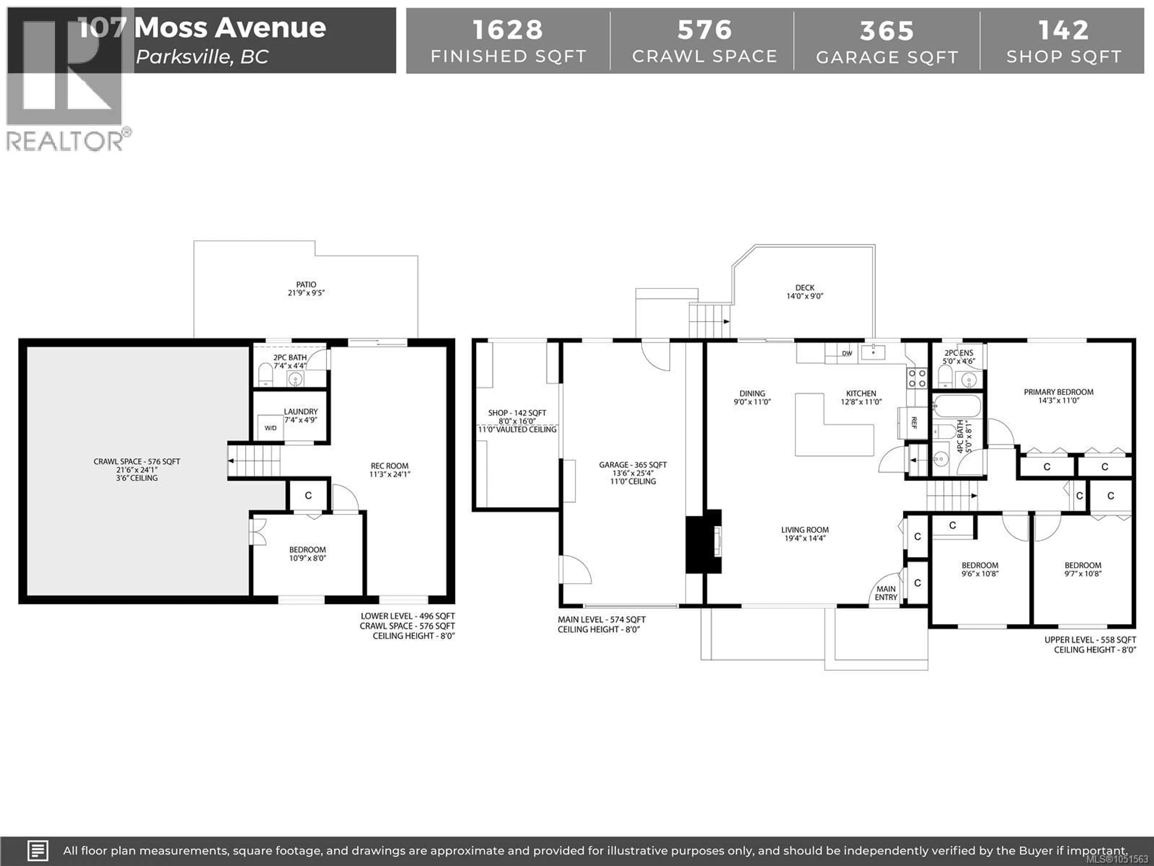 Floor plan for 107 MOSS AVENUE, Parksville British Columbia V9P1L5