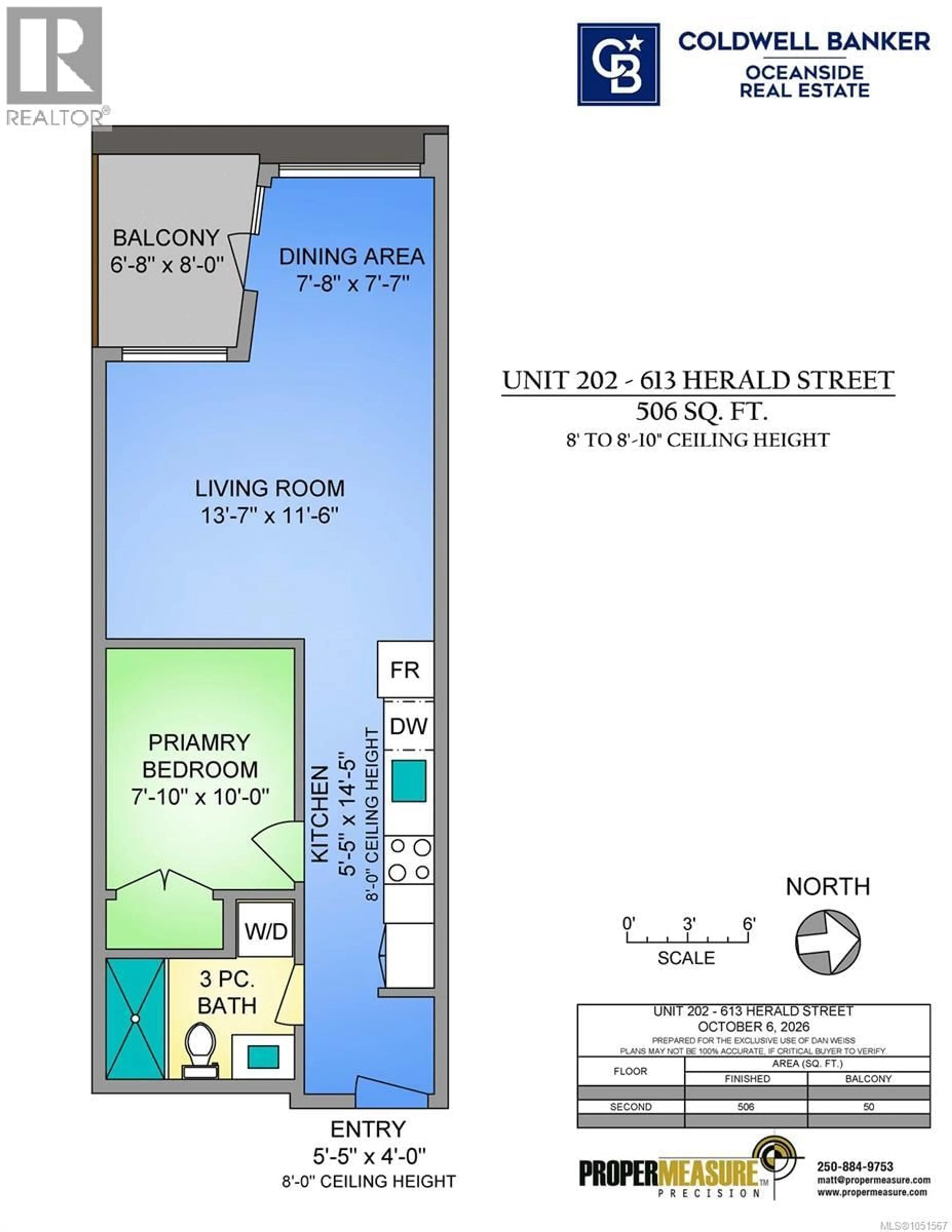 Floor plan for 202 - 613 HERALD STREET, Victoria British Columbia V8W1S8