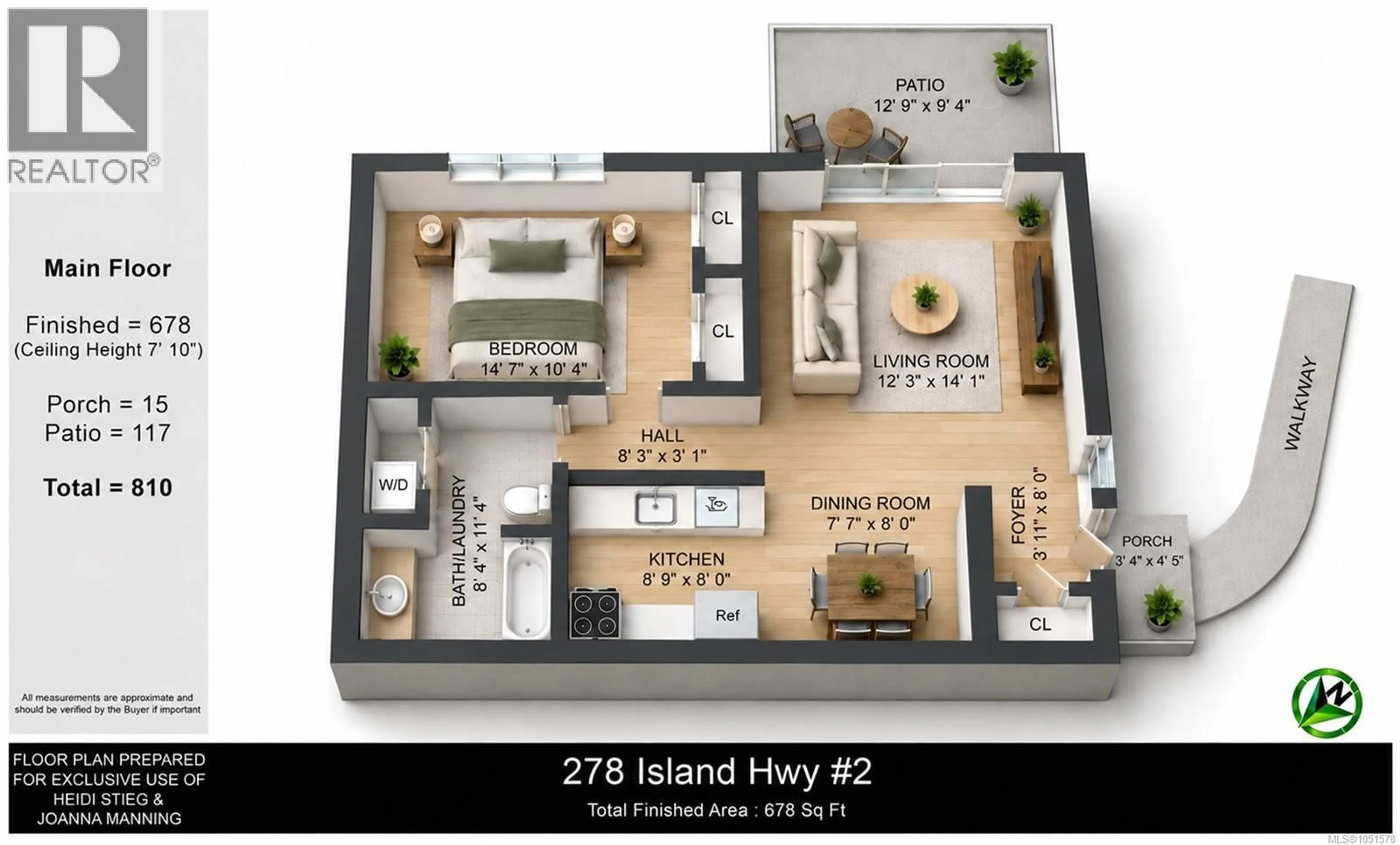 Floor plan for 2 - 278 ISLAND HIGHWAY, View Royal British Columbia V9B1G5