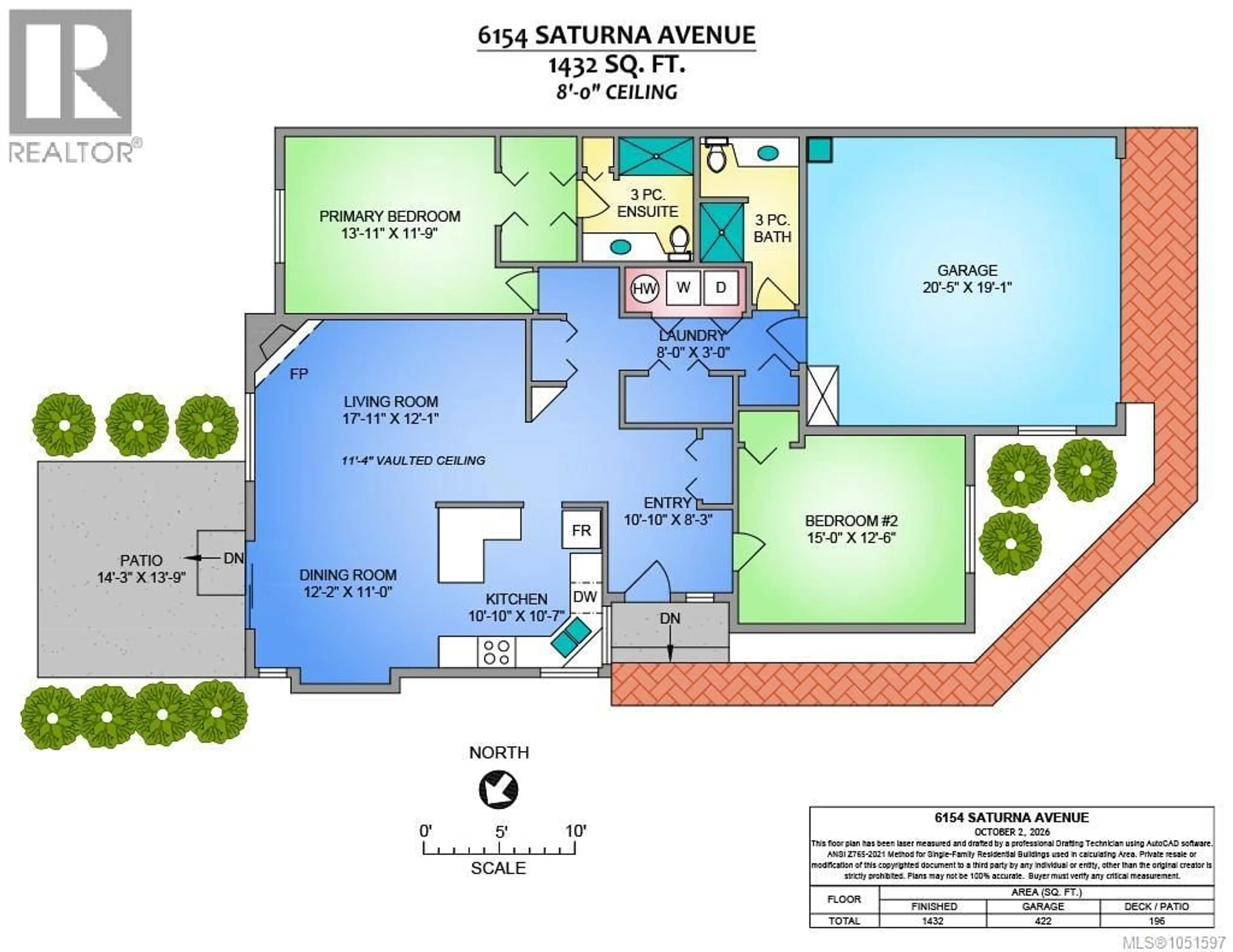 Floor plan for 6154 SATURNA AVENUE, Nanaimo British Columbia V9V1S8