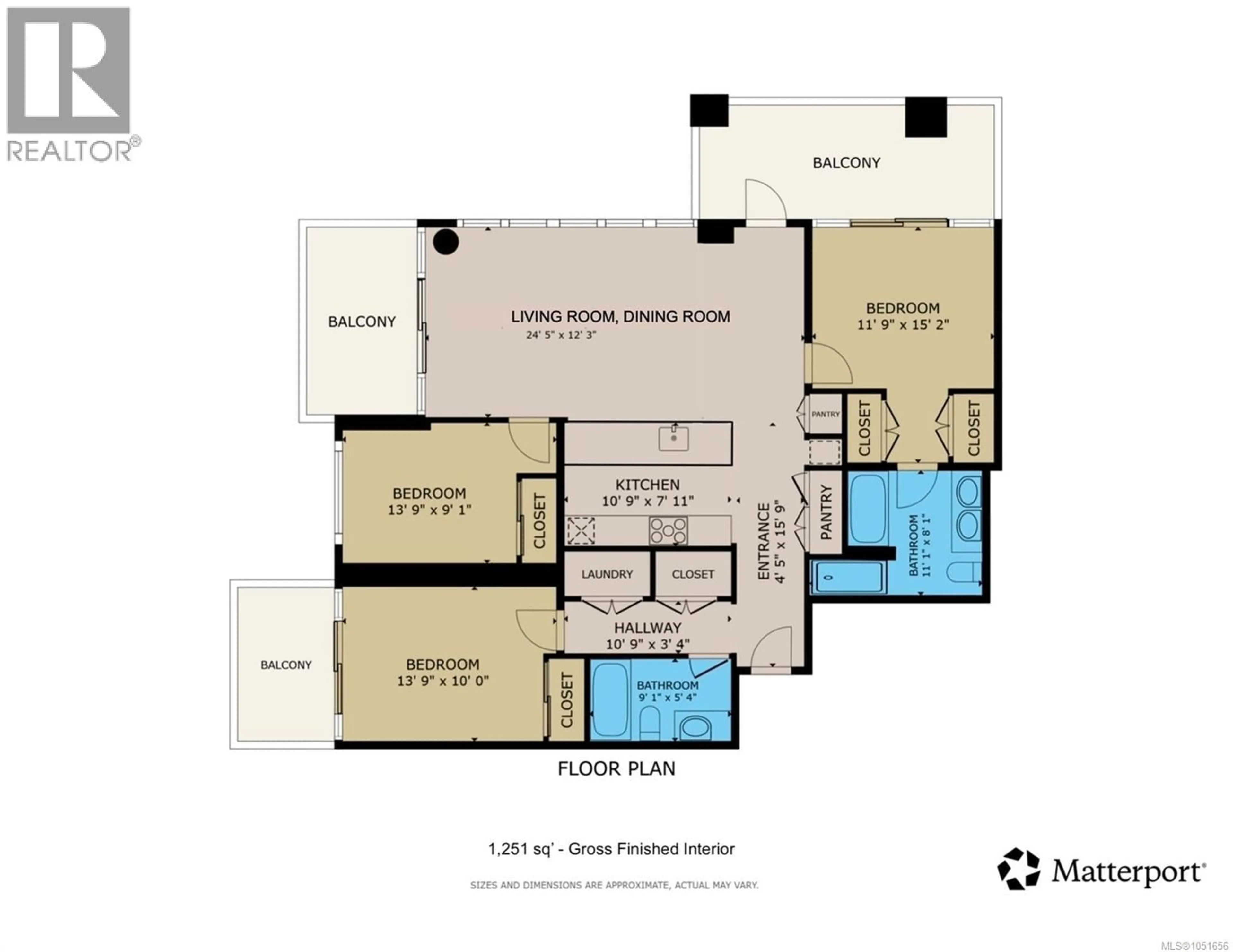 Floor plan for 2405 - 777 HERALD STREET, Victoria British Columbia V8T0C7