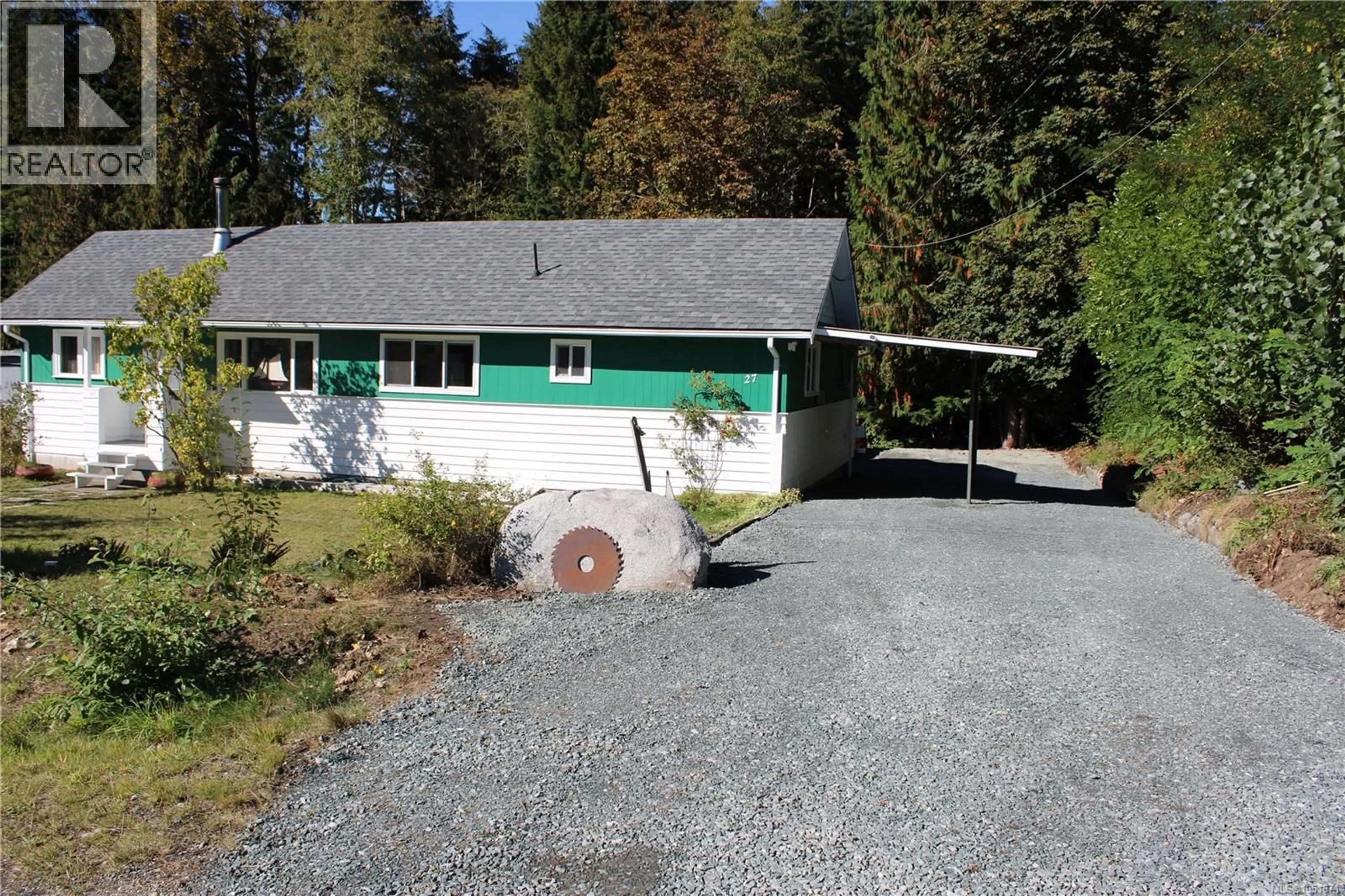 A pic from outside/outdoor area/front of a property/back of a property/a pic from drone, unknown for 27 CAIN DRIVE, Woss British Columbia V0N3P0