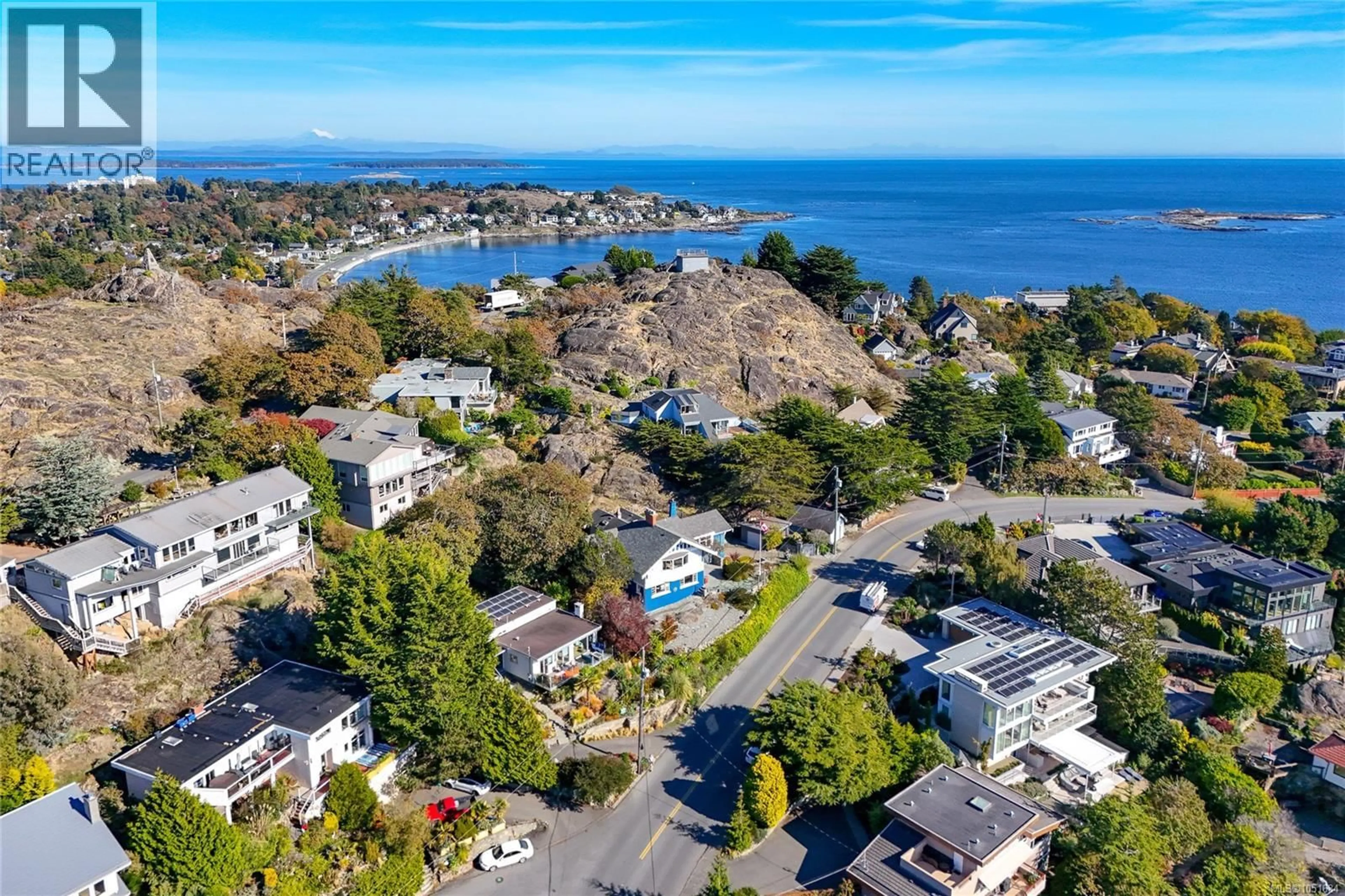 A pic from outside/outdoor area/front of a property/back of a property/a pic from drone, water/lake/river/ocean view for 50 KING GEORGE TERRACE, Oak Bay British Columbia V8S2J9