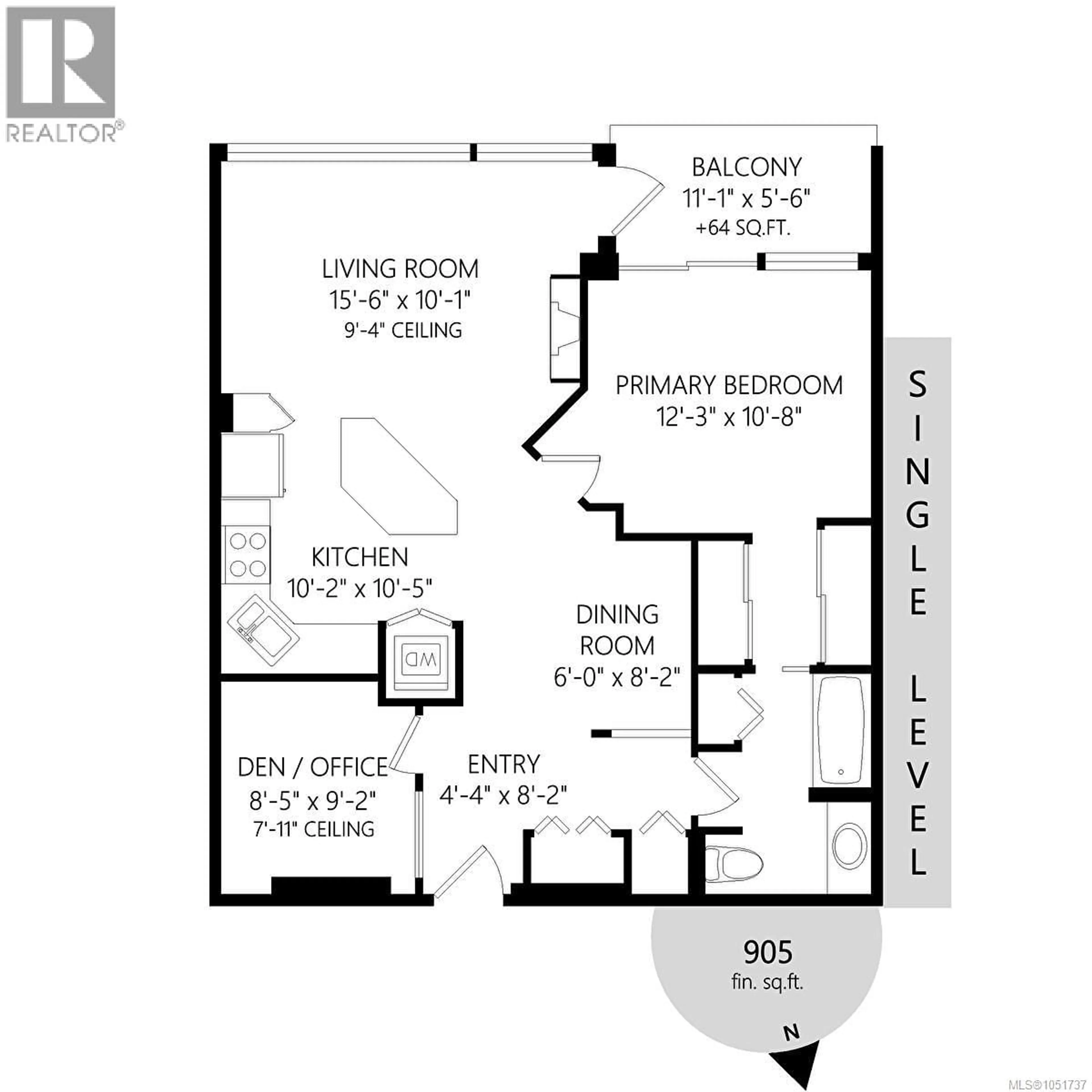 Floor plan for 701 - 845 YATES STREET, Victoria British Columbia V8W4A3