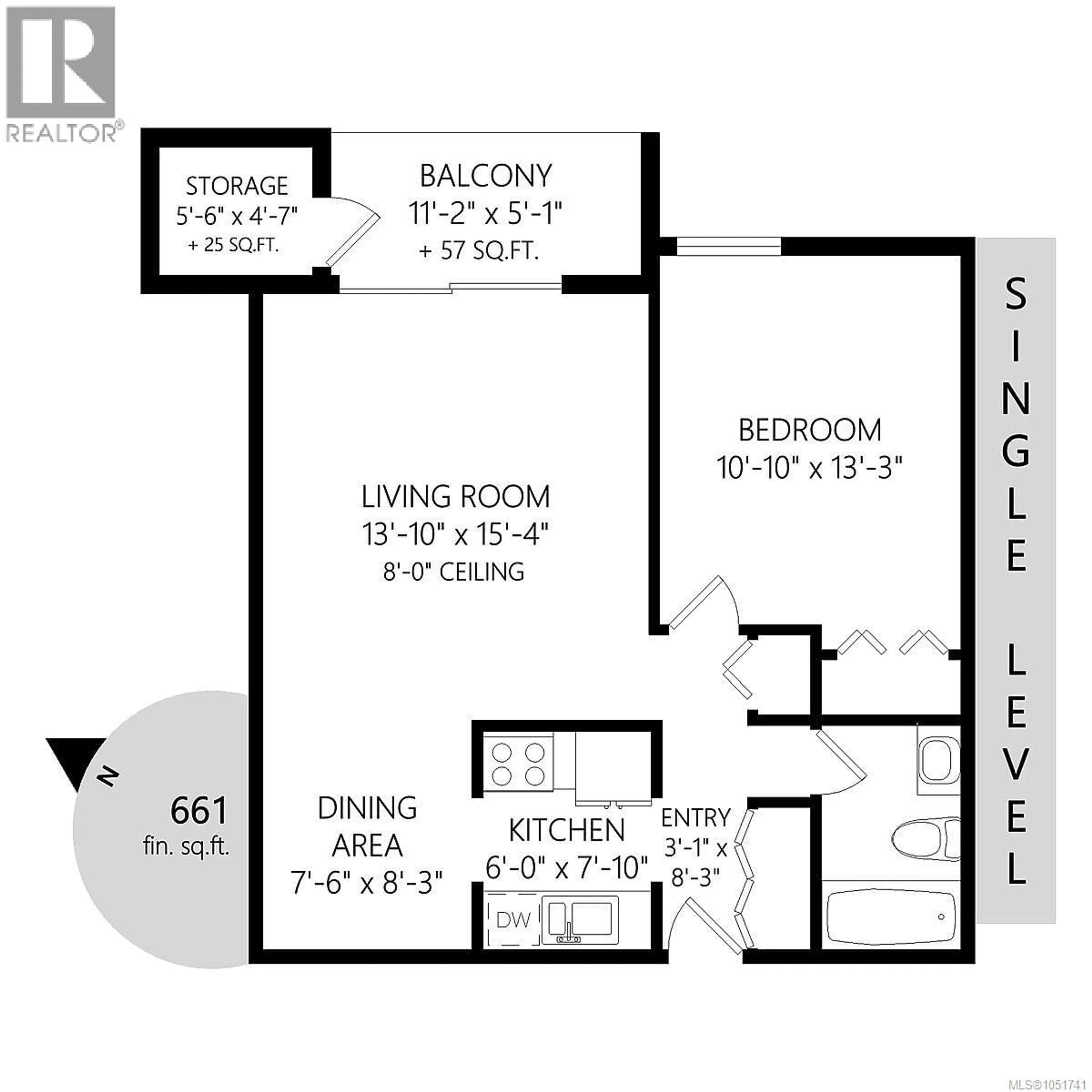 Floor plan for 404 - 2757 QUADRA STREET, Victoria British Columbia V8T4E5