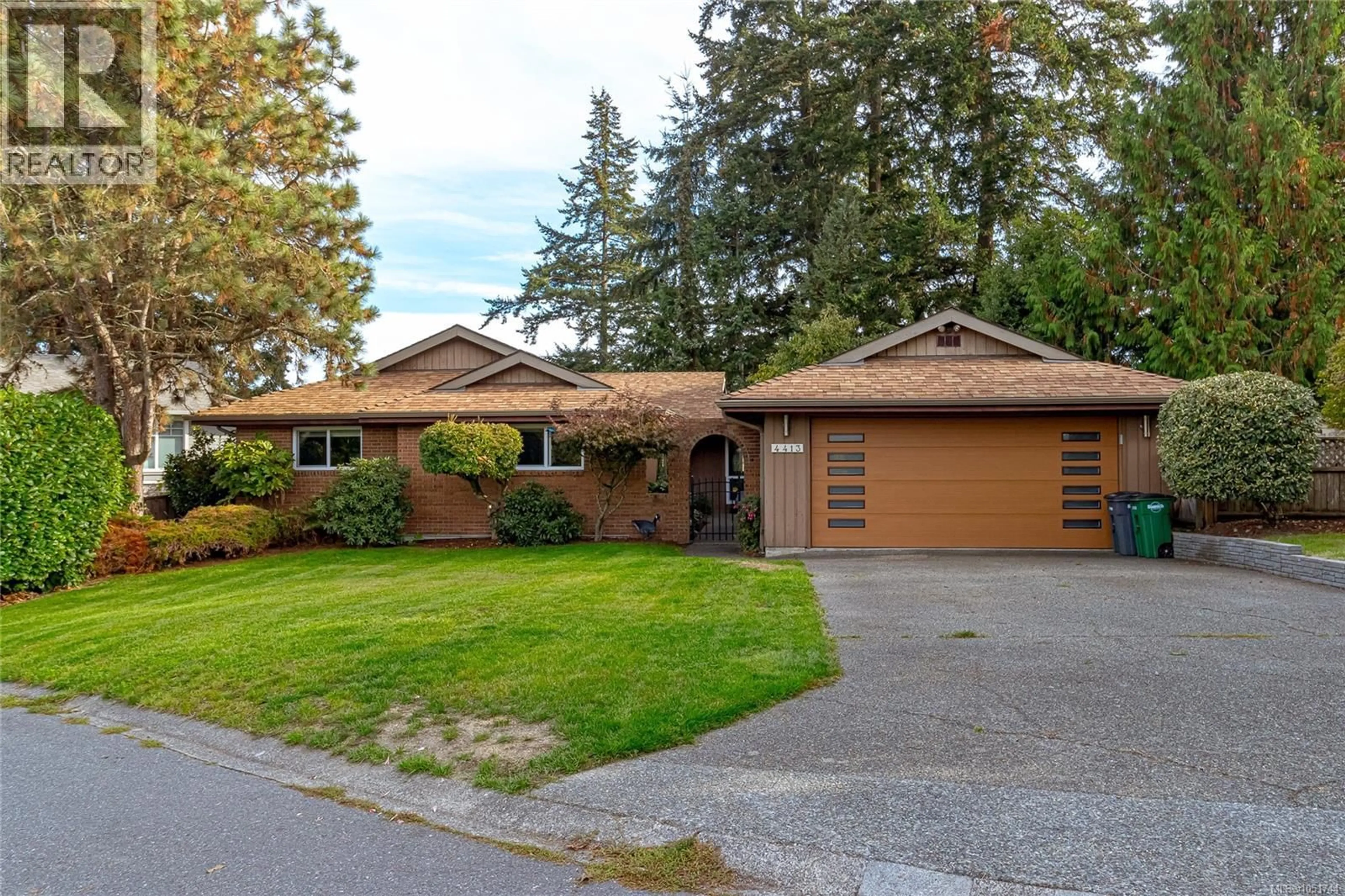 Home with vinyl exterior material, street for 4413 STROM NESS PLACE, Saanich British Columbia V8Z6S7