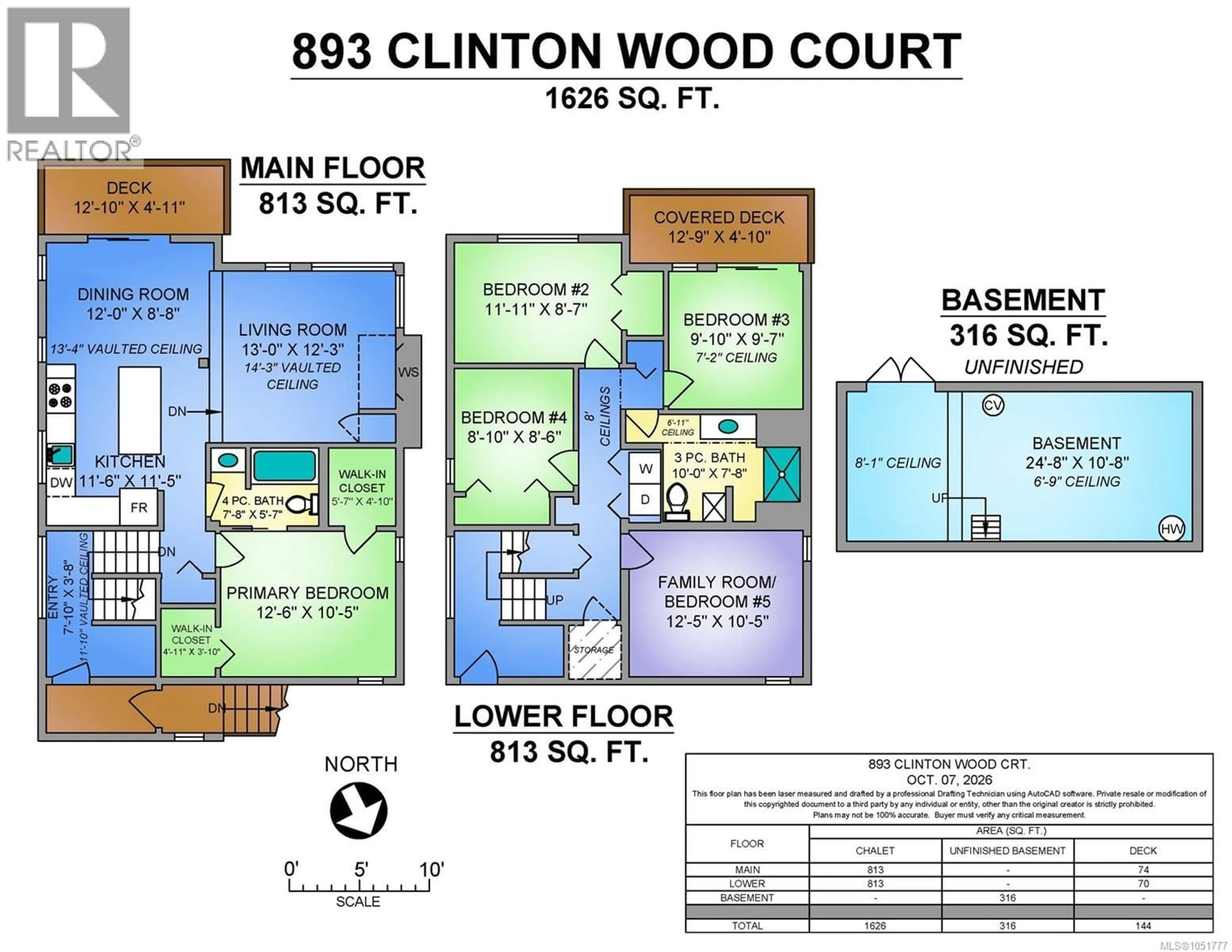 Floor plan for 893 CLINTON WOOD COURT, Courtenay British Columbia V9J1L0
