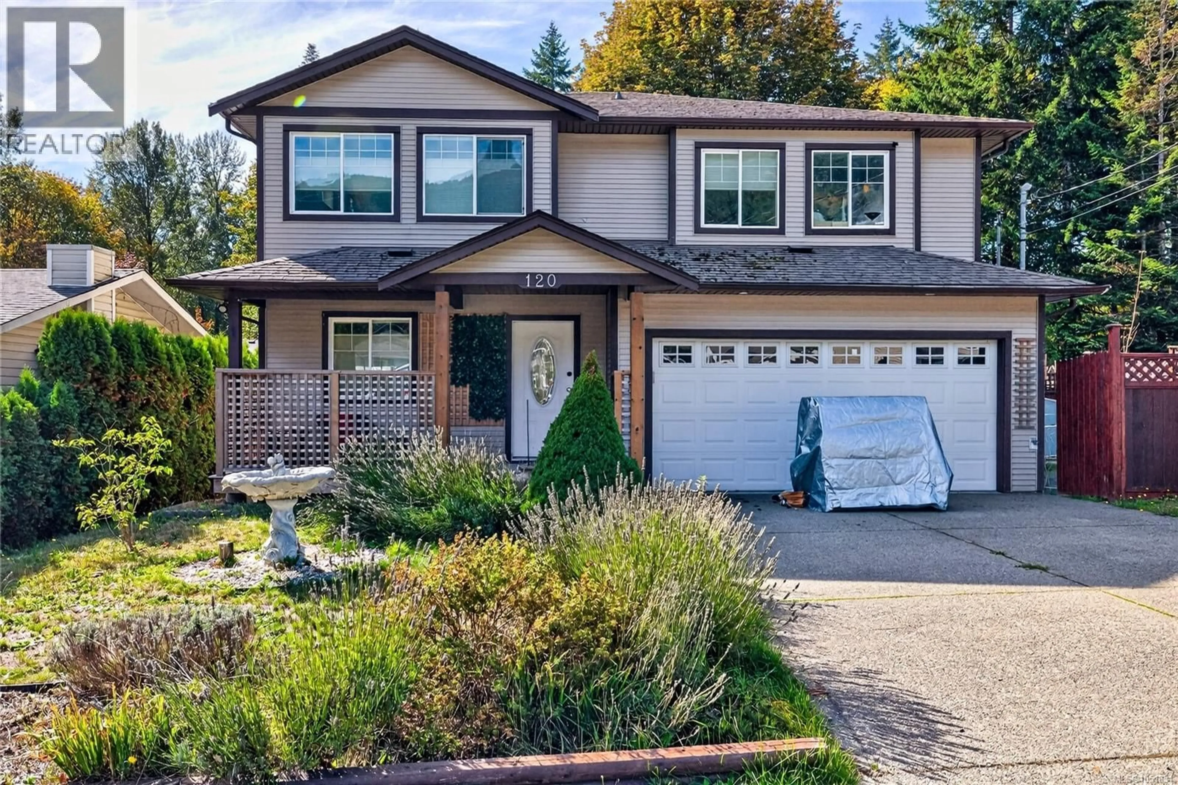 Home with vinyl exterior material, street for 120 LAKE PARK ROAD, Lake Cowichan British Columbia V0R2G0