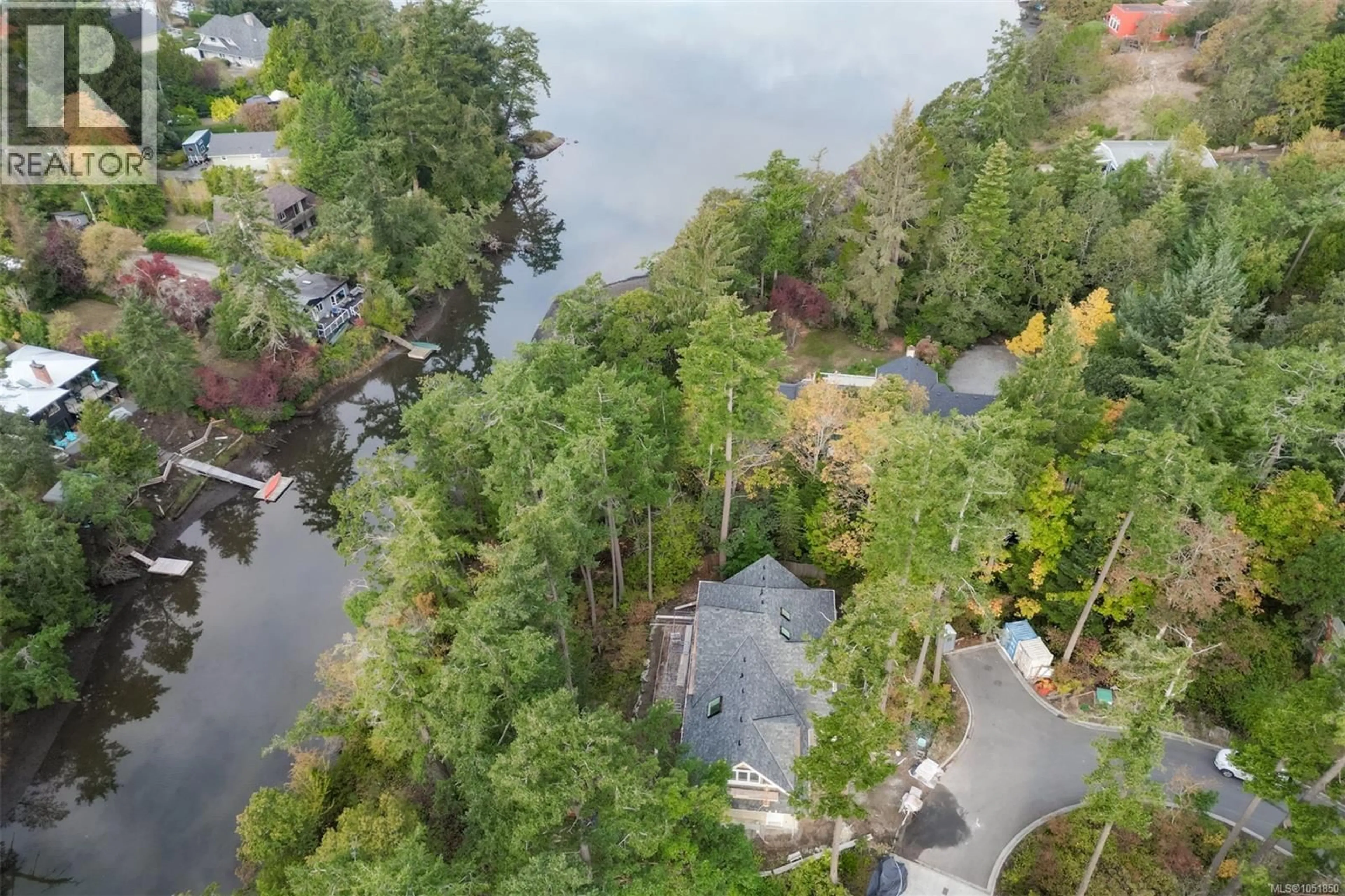 A pic from outside/outdoor area/front of a property/back of a property/a pic from drone, water/lake/river/ocean view for 3136 BOWKETT PLACE, Saanich British Columbia V8Z1K9