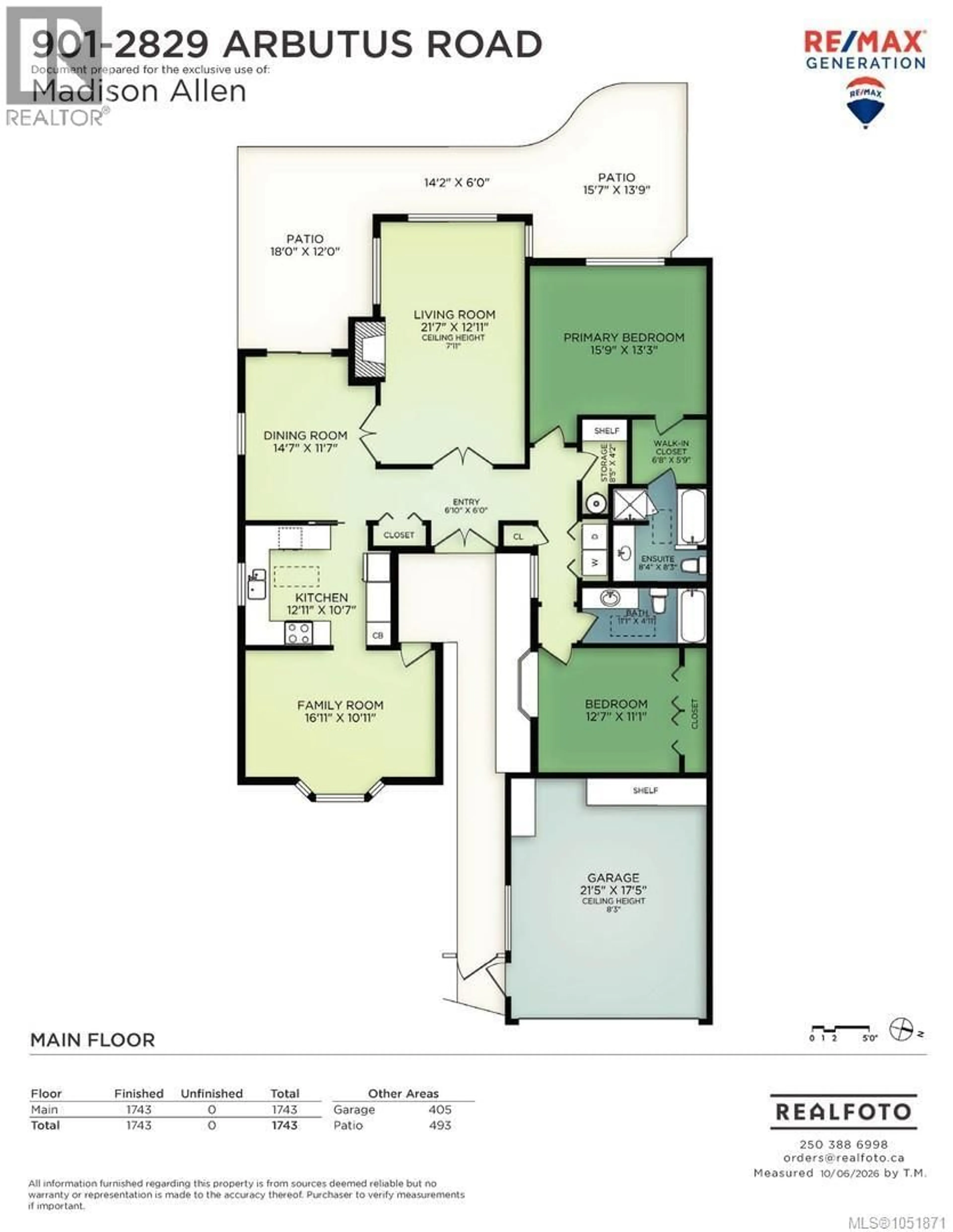 Floor plan for 901 - 2829 ARBUTUS ROAD, Saanich British Columbia V8N5X5