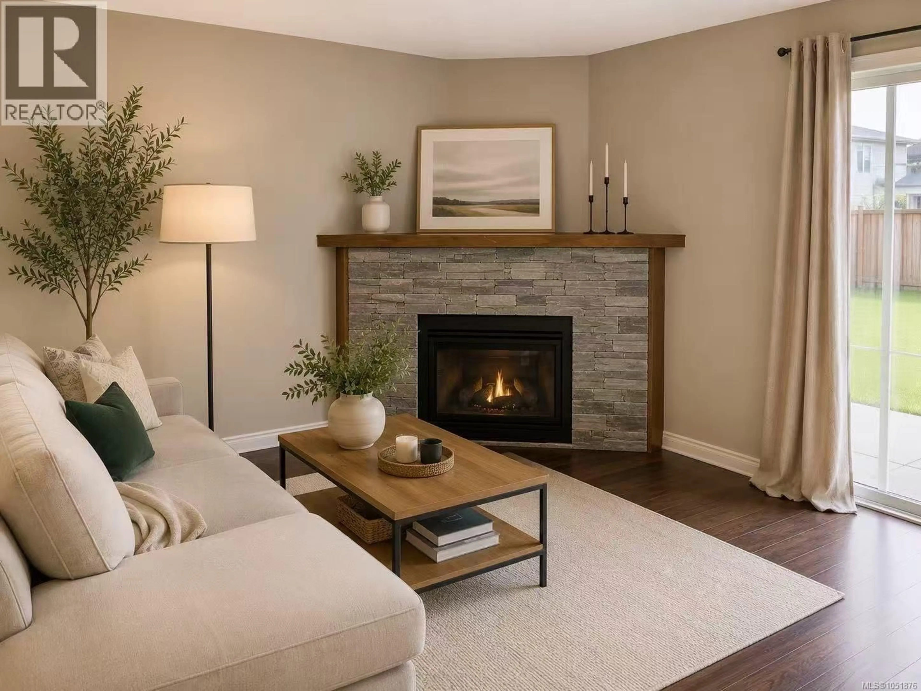 Living room with furniture, wood/laminate floor for 6063 WALDBANK ROAD, Nanaimo British Columbia V9V1C7