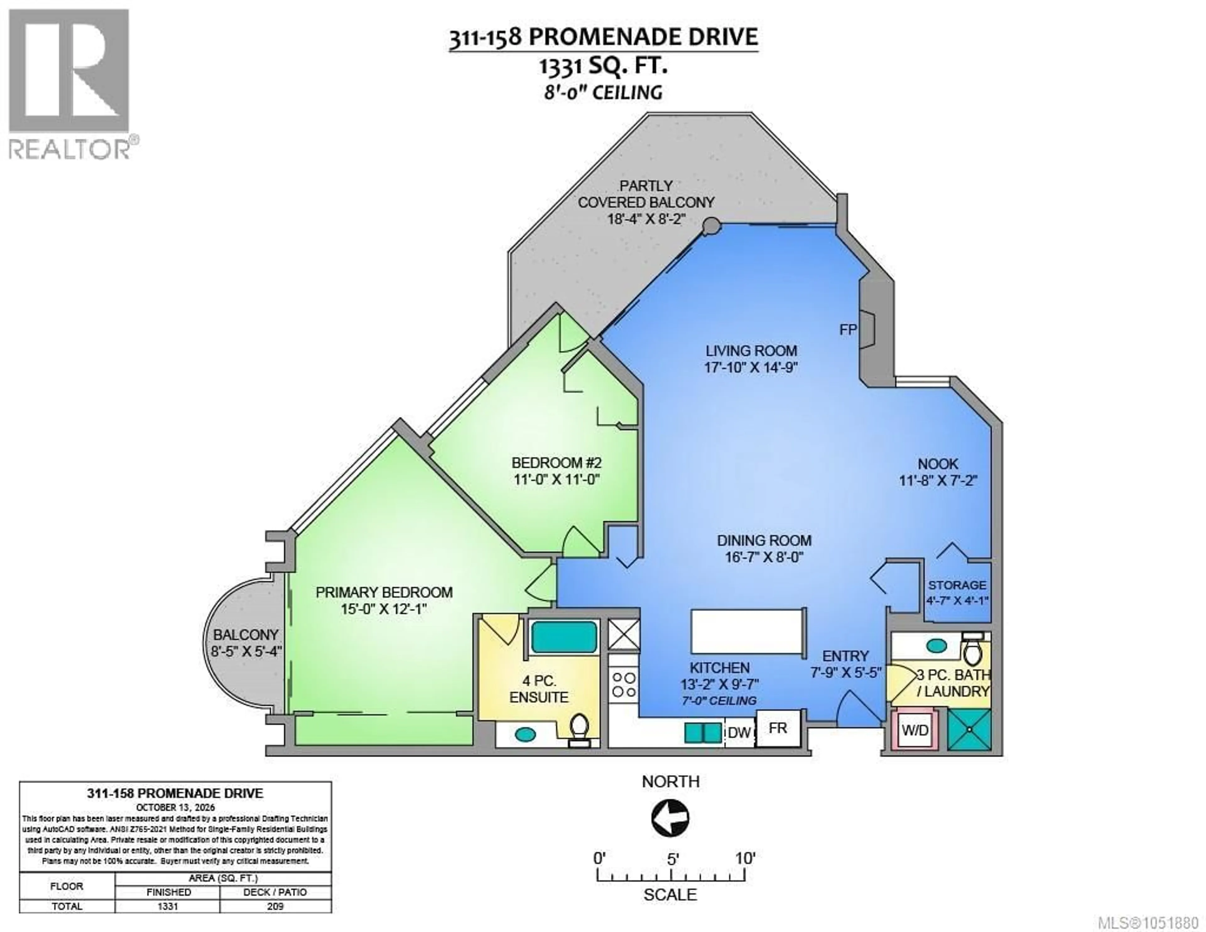 Floor plan for 311 - 158 PROMENADE DRIVE, Nanaimo British Columbia V9R6M7