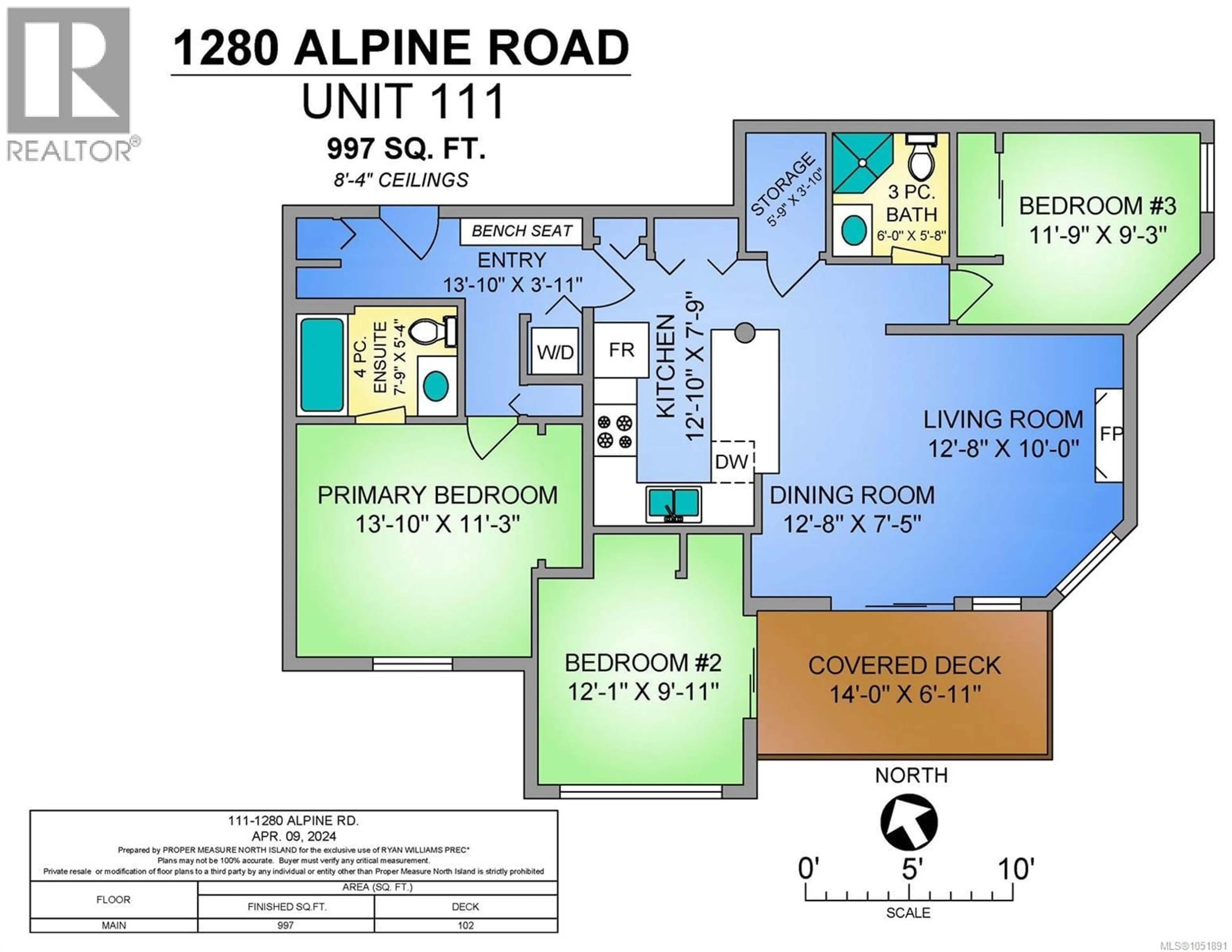 Floor plan for 111 - 1280 ALPINE ROAD, Courtenay British Columbia V9J1L0