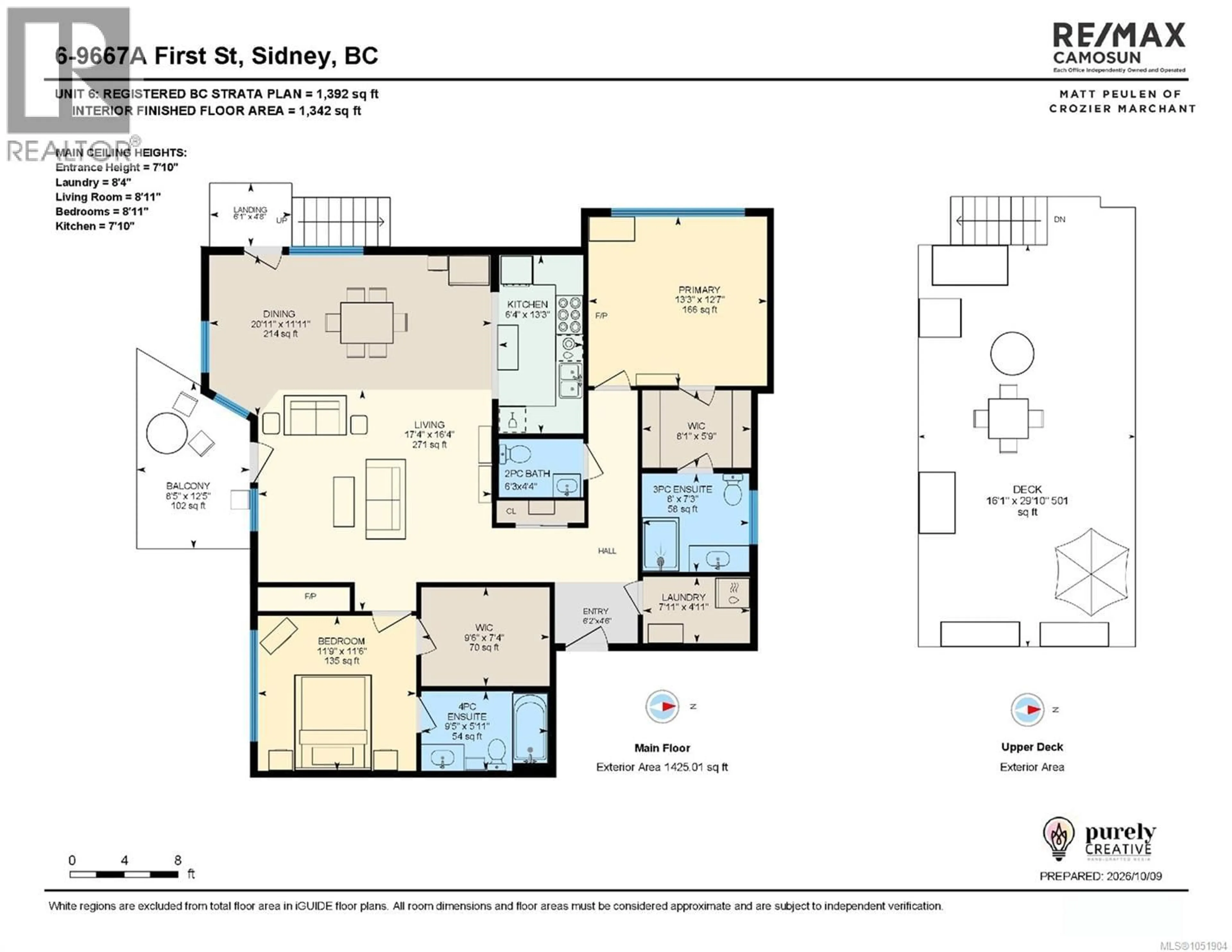Floor plan for 6 - 9667A FIRST STREET, Sidney British Columbia V8L3C8