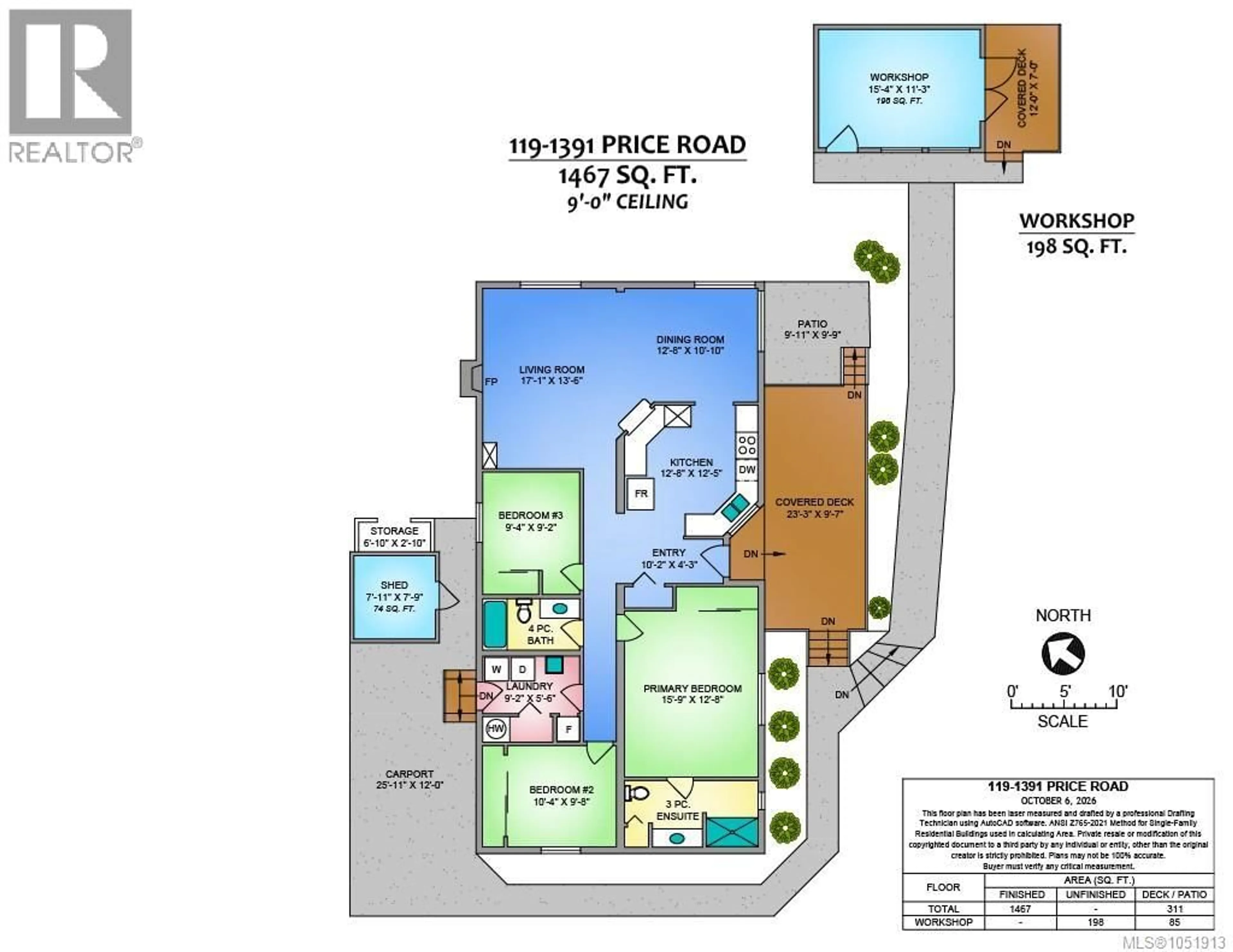 Floor plan for 119 - 1391 PRICE ROAD, Errington British Columbia V9P2W1