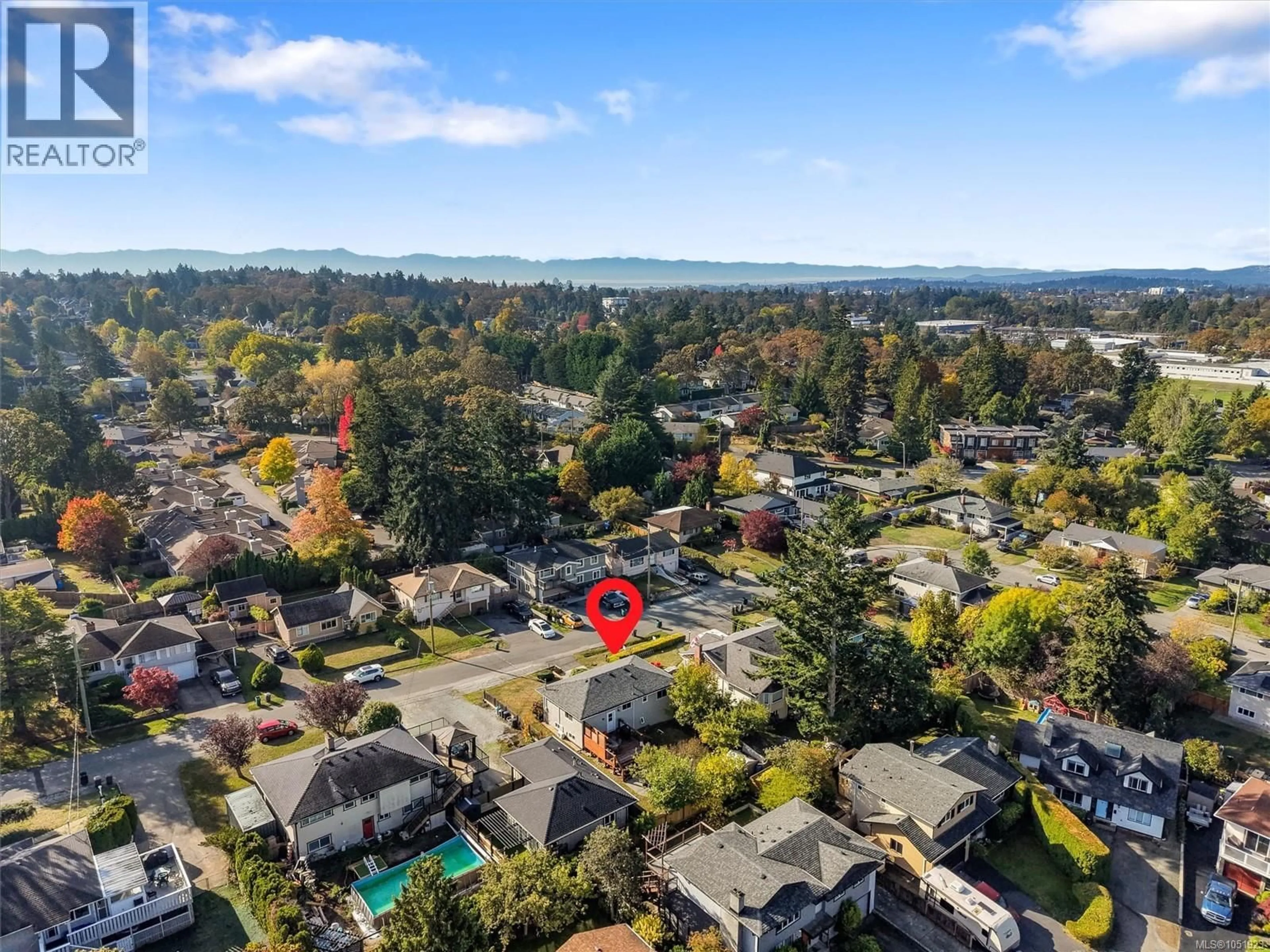 A pic from outside/outdoor area/front of a property/back of a property/a pic from drone, water/lake/river/ocean view for 1260 GARKIL ROAD, Saanich British Columbia V8P2L3