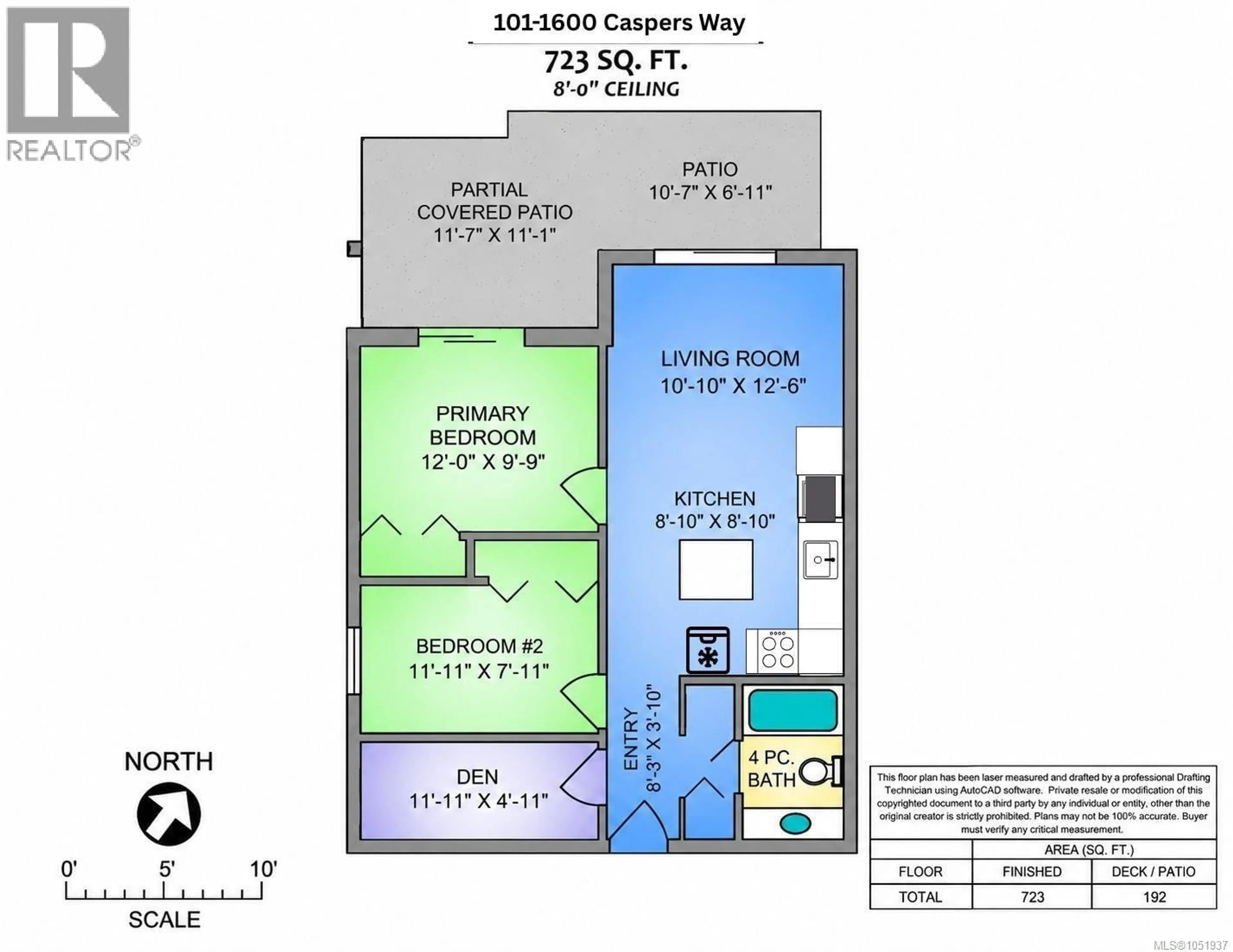 Floor plan for 101 - 1600 CASPERS WAY, Nanaimo British Columbia V9S1K1