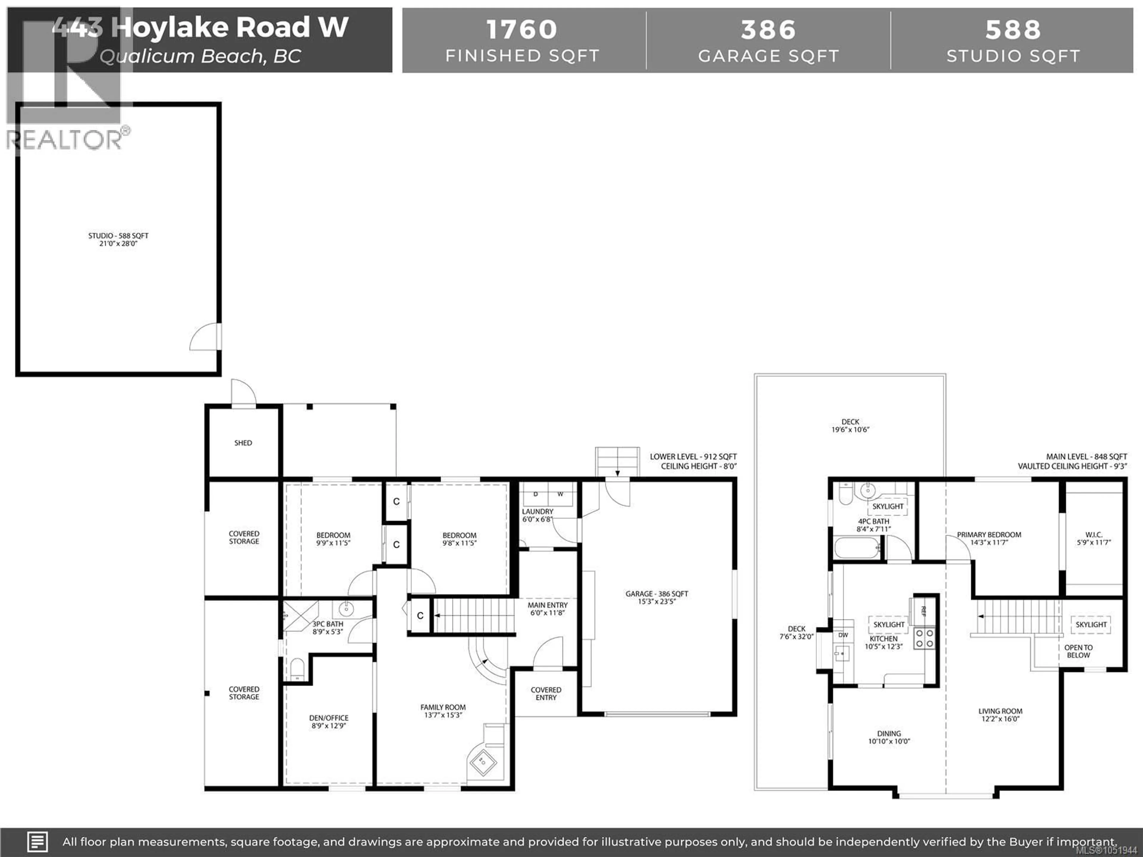 Floor plan for 443 HOYLAKE ROAD WEST, Qualicum Beach British Columbia V9K1J5