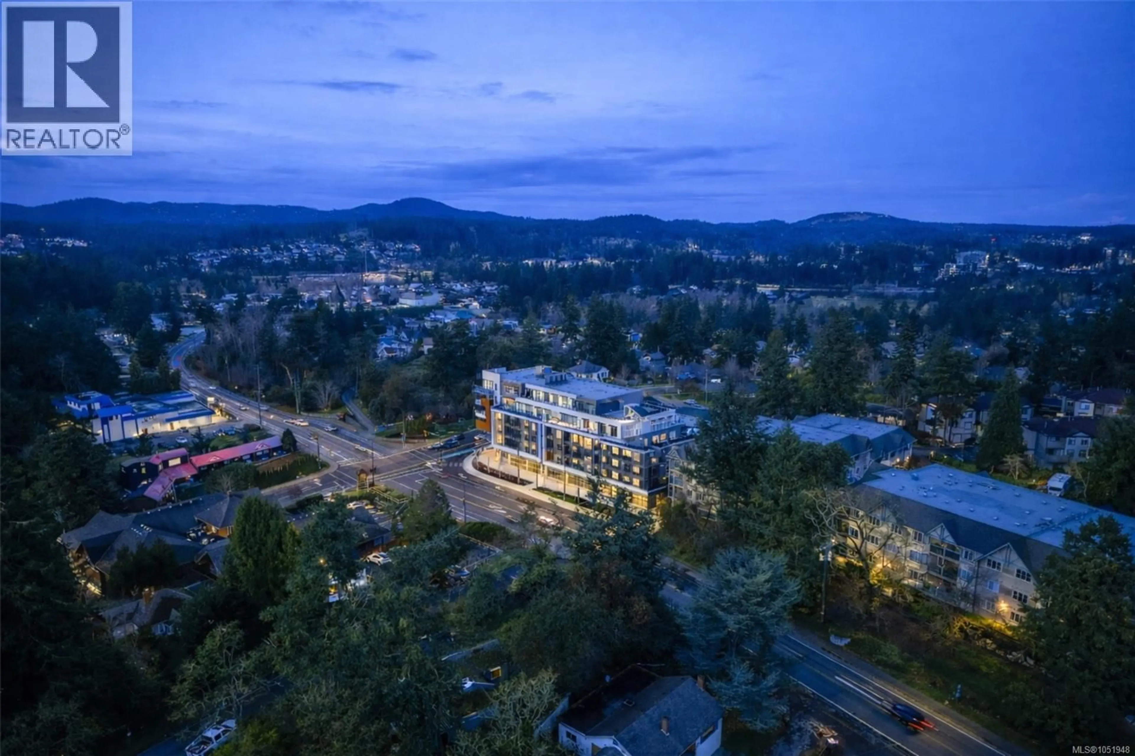 A pic from outside/outdoor area/front of a property/back of a property/a pic from drone, mountain view for 103 - 258 HELMCKEN ROAD, View Royal British Columbia V9A1G5