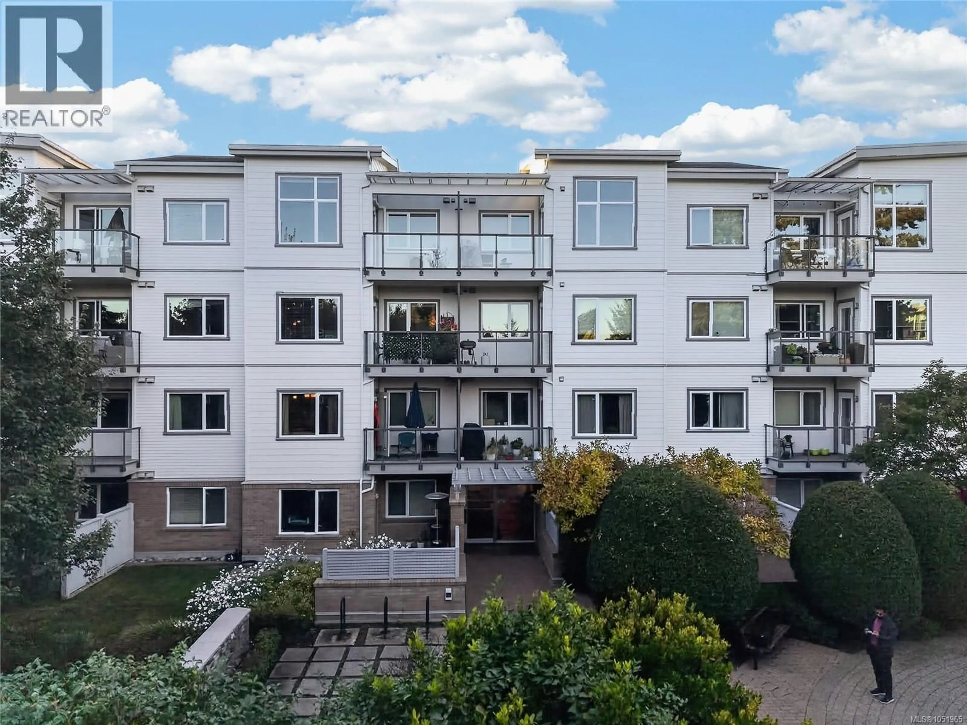 A pic from outside/outdoor area/front of a property/back of a property/a pic from drone, city buildings view from balcony for 306 - 4394 WEST SAANICH ROAD, Saanich British Columbia V8Z0B5