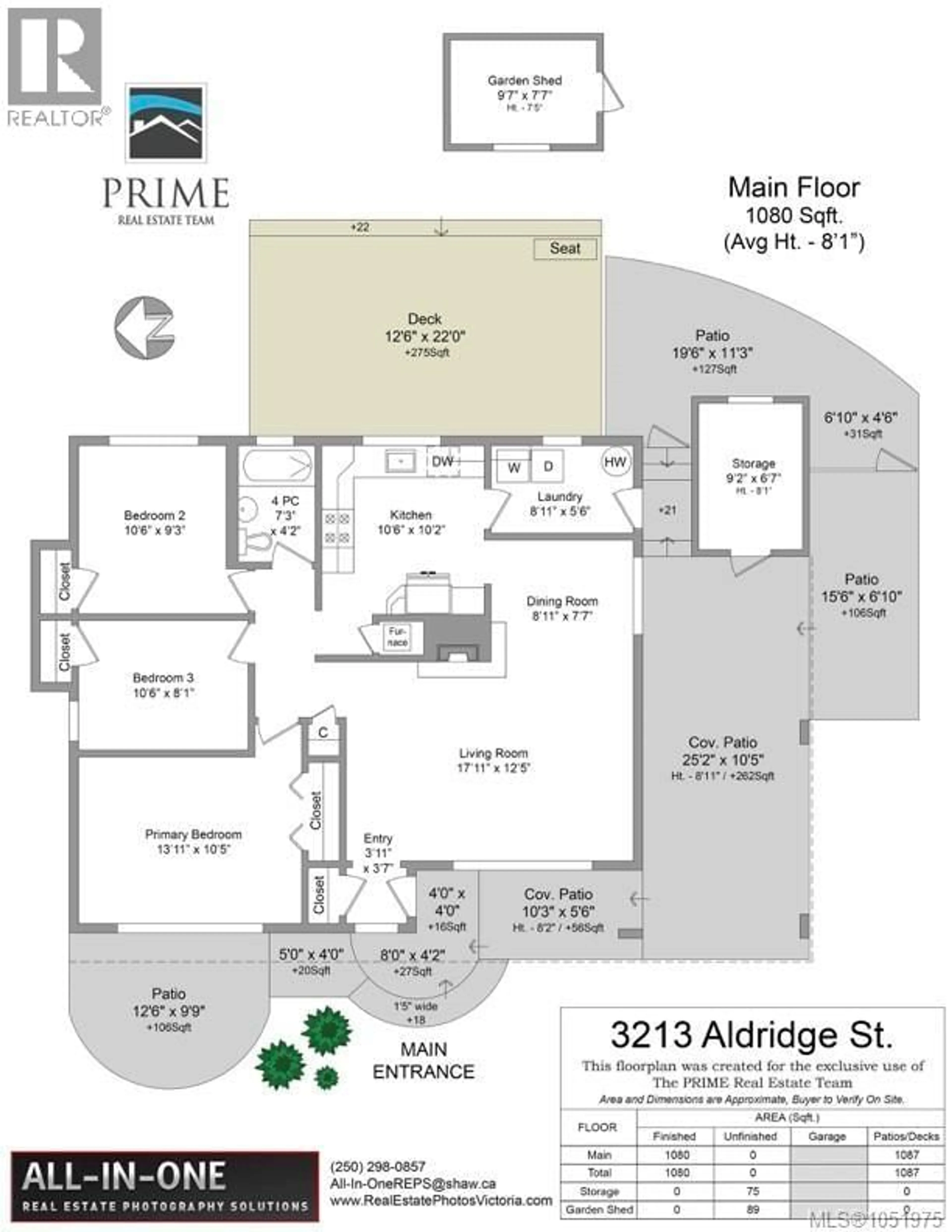 Floor plan for 3213 ALDRIDGE STREET, Saanich British Columbia V8P4L7