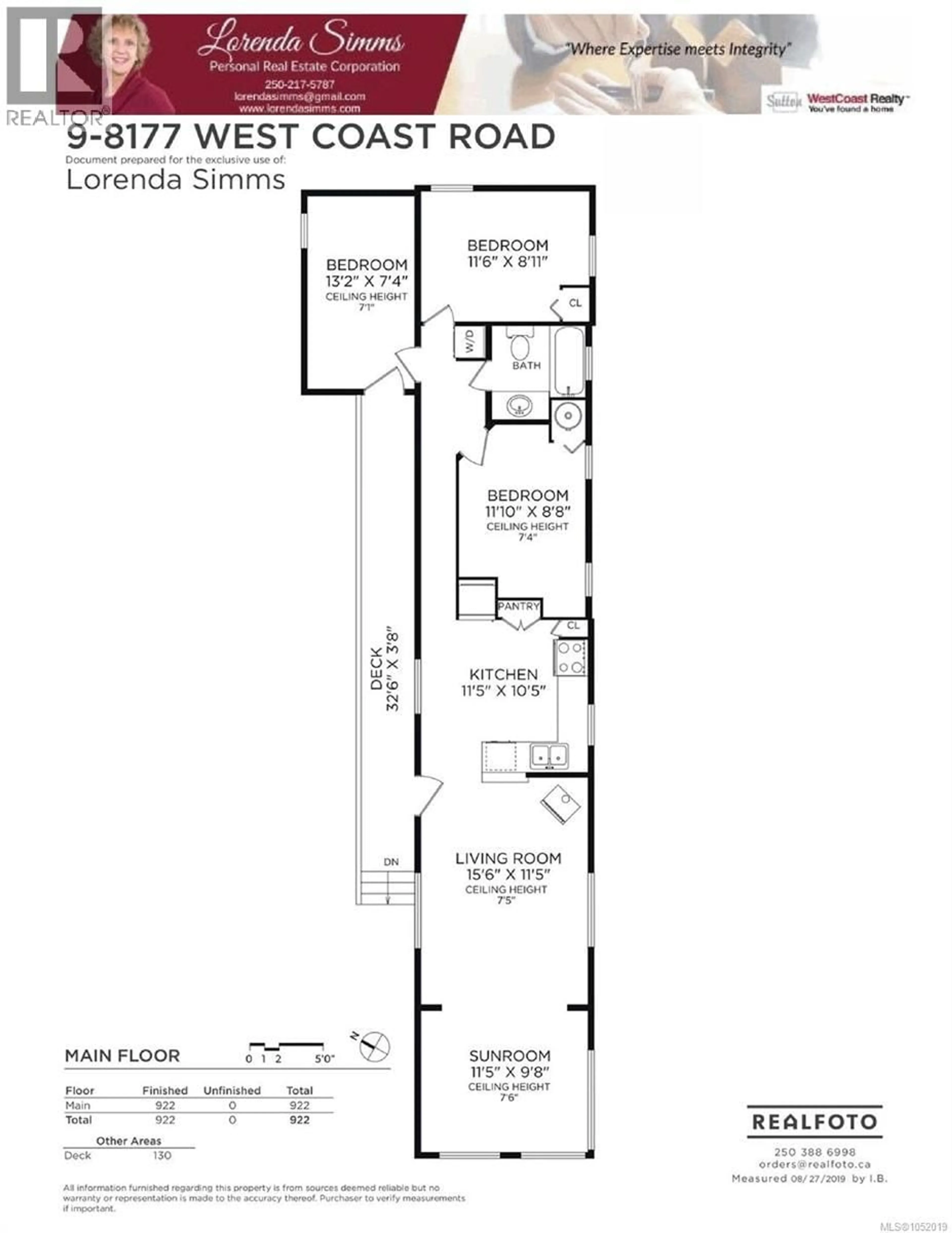 Floor plan for 9 - 8177 WEST COAST ROAD, Sooke British Columbia V9Z1E2