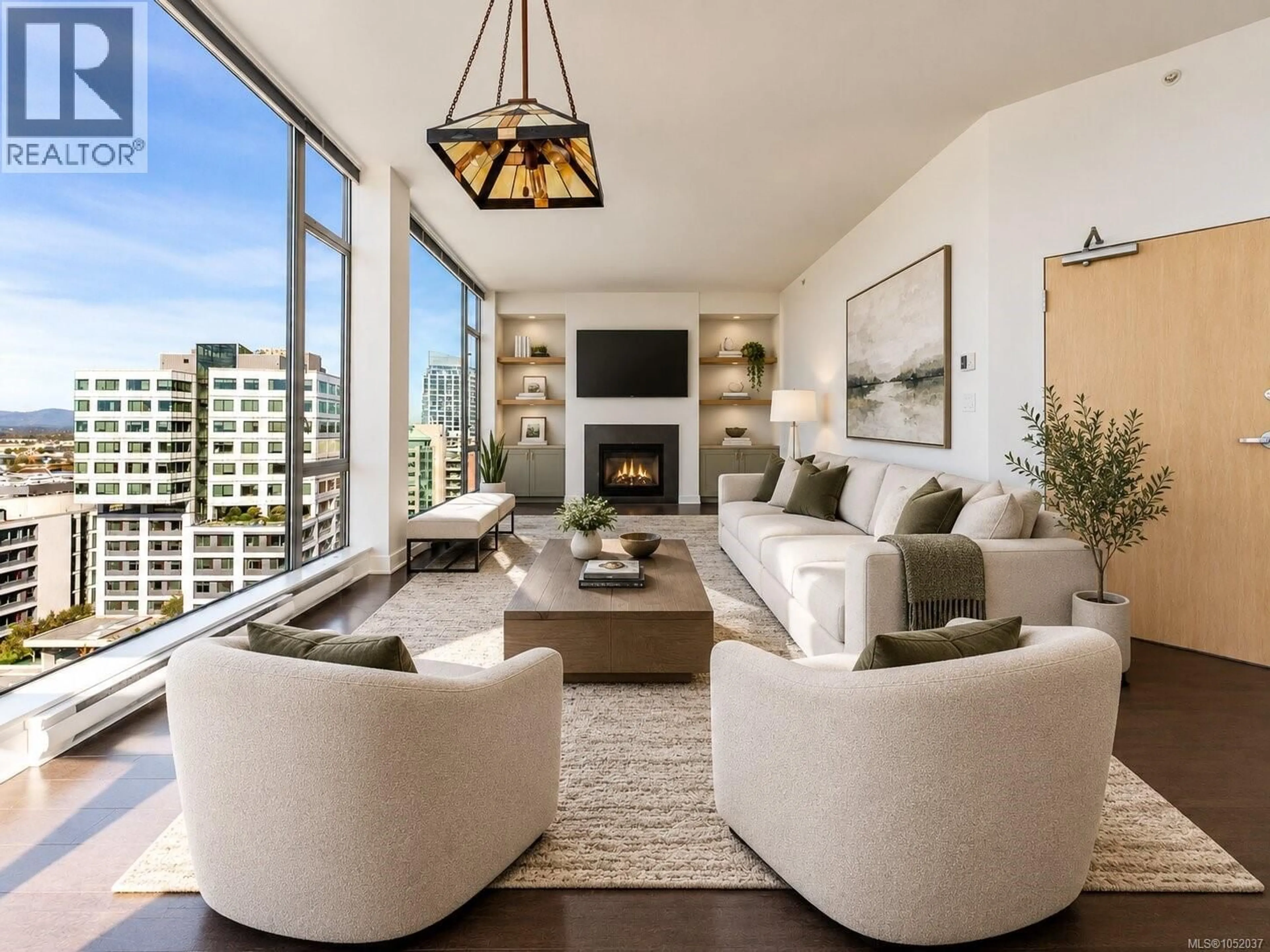 Living room with furniture, unknown for PH 1501 - 760 JOHNSON STREET, Victoria British Columbia V8W1N1