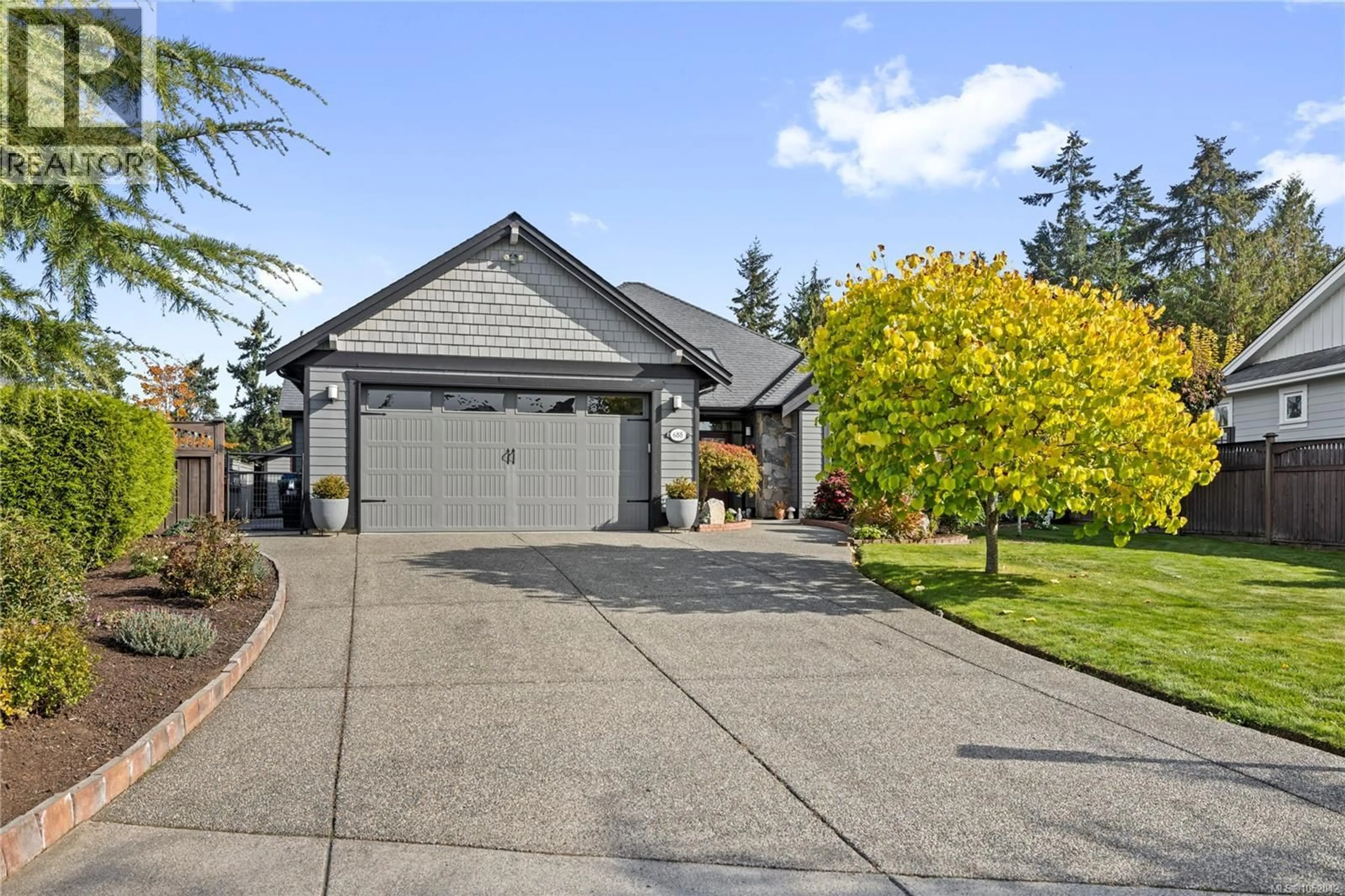Home with vinyl exterior material, street for 688 LOWRY'S ROAD, French Creek British Columbia V9P2N9