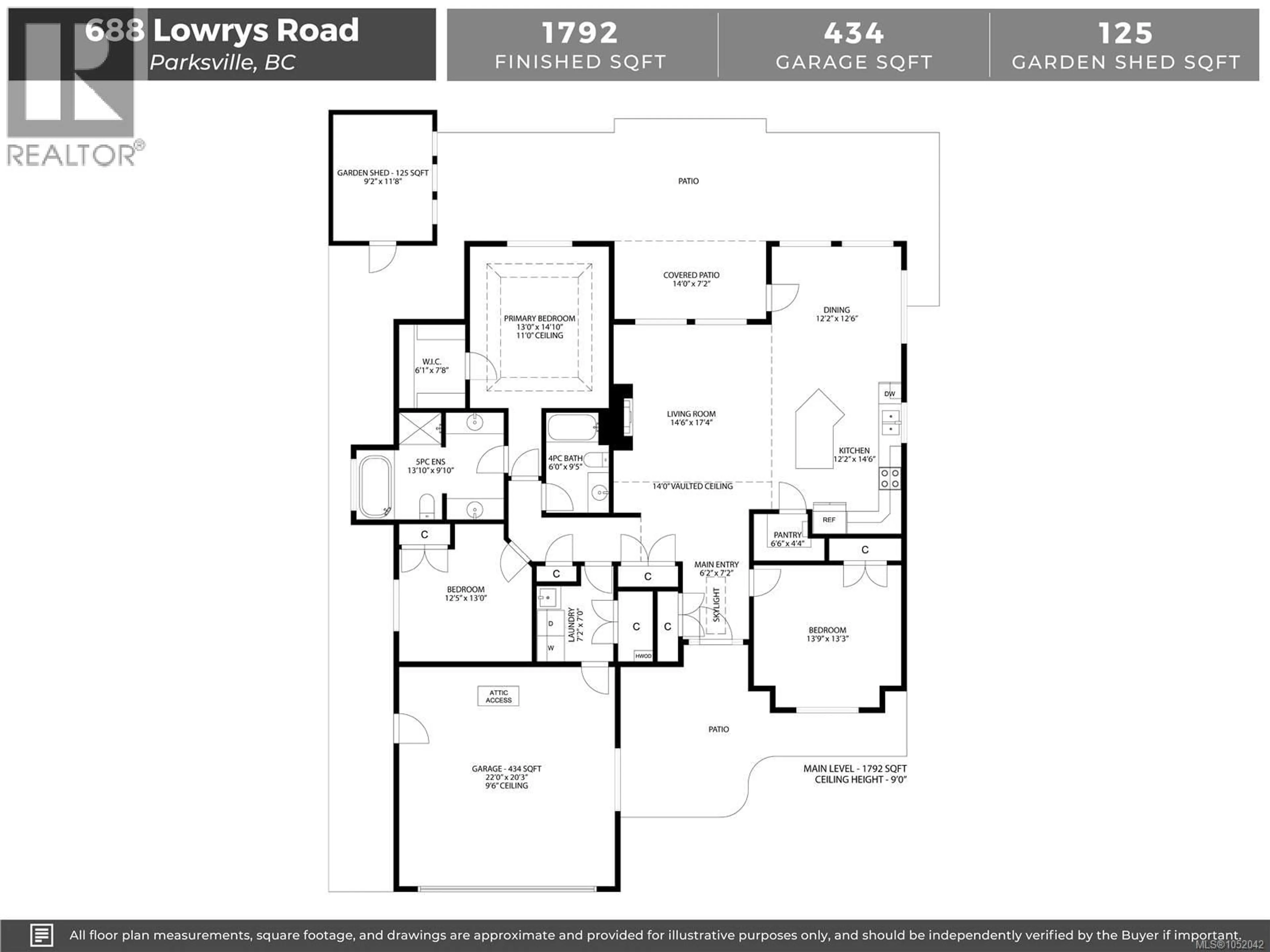 Floor plan for 688 LOWRY'S ROAD, French Creek British Columbia V9P2N9