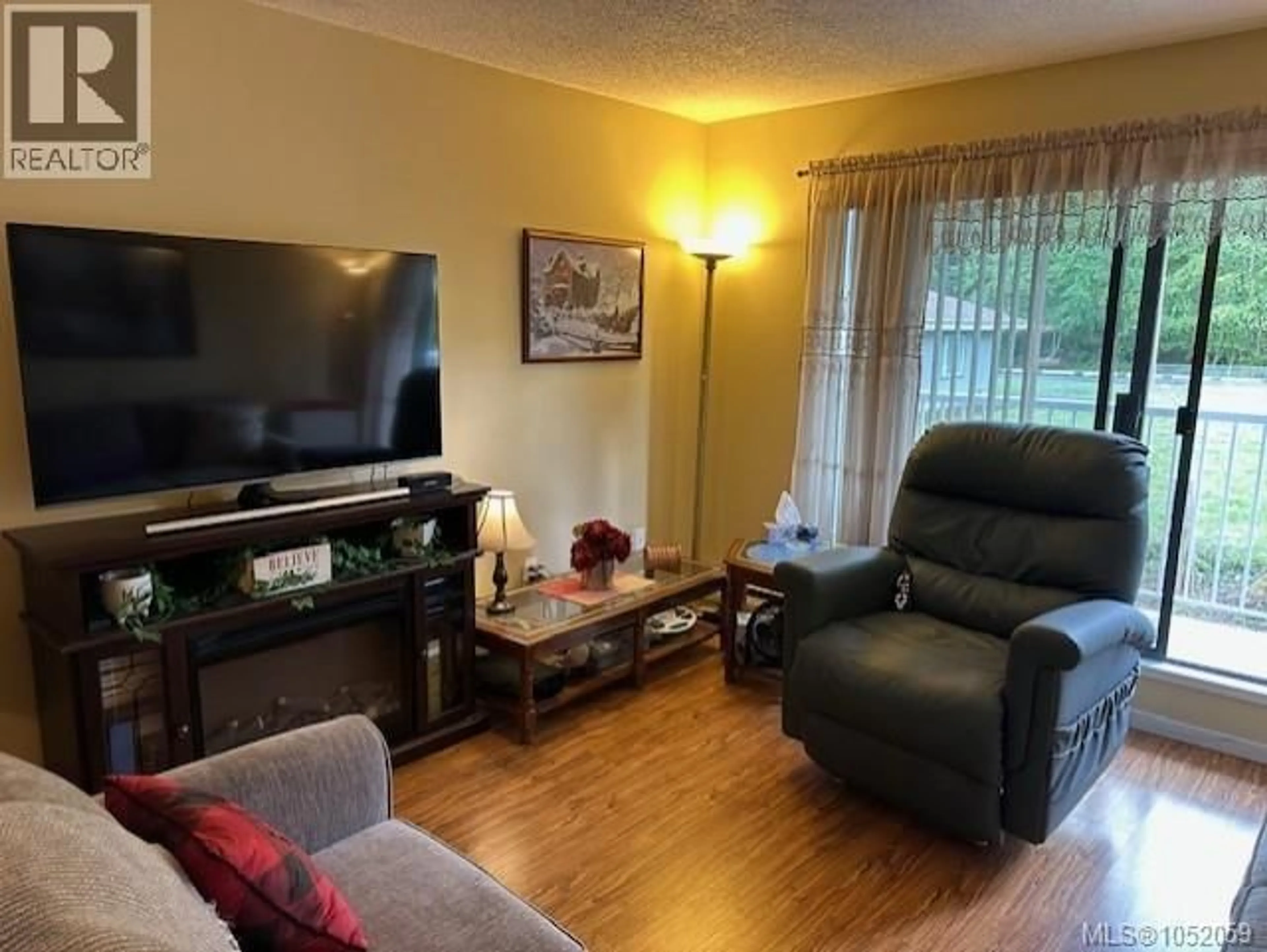 Living room with furniture, wood/laminate floor for 110 - 18 KING GEORGE STREET, Lake Cowichan British Columbia V0R2G0