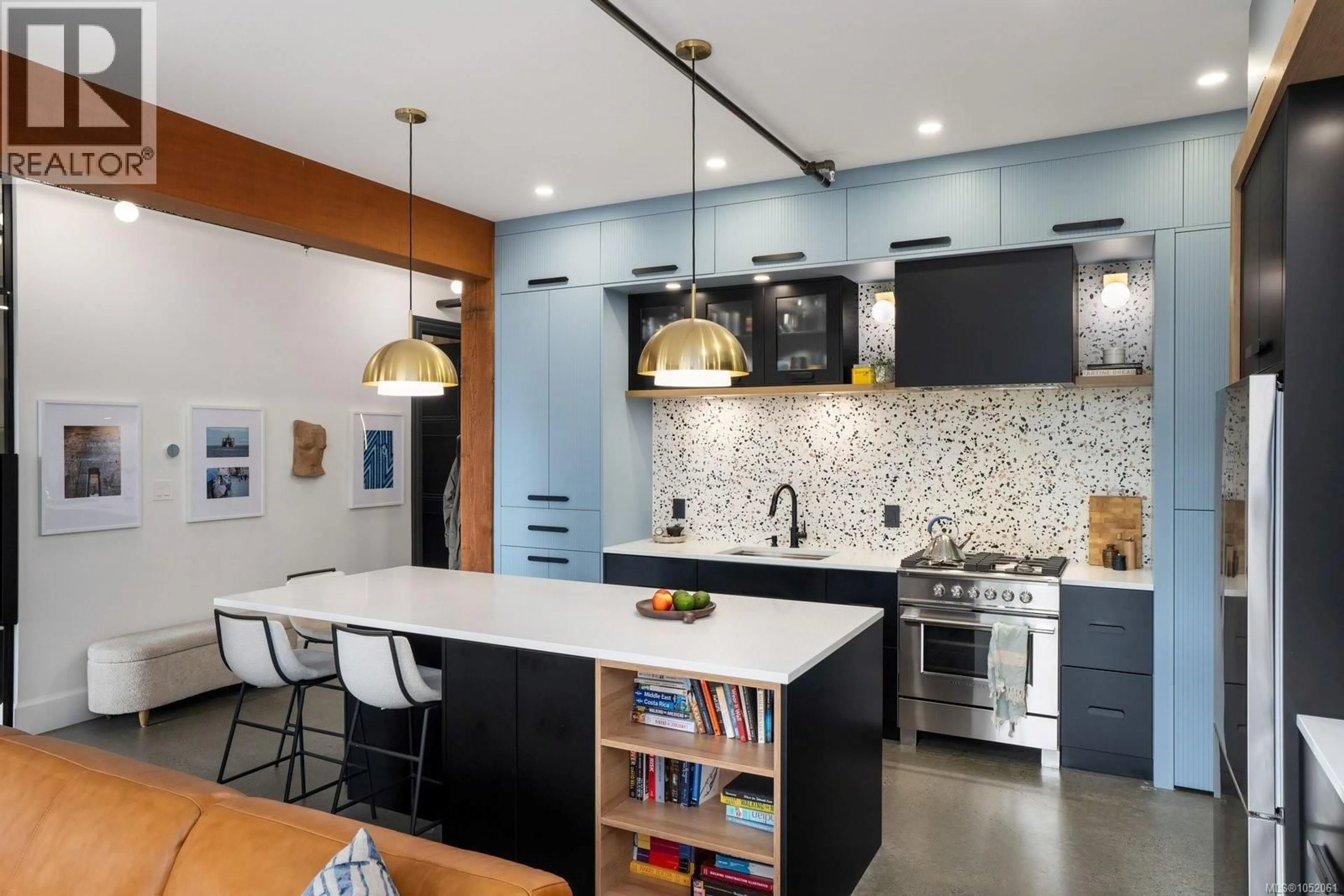 Contemporary kitchen, ceramic/tile floor for 109 - 455 SITKUM ROAD, Victoria British Columbia V9A7N9