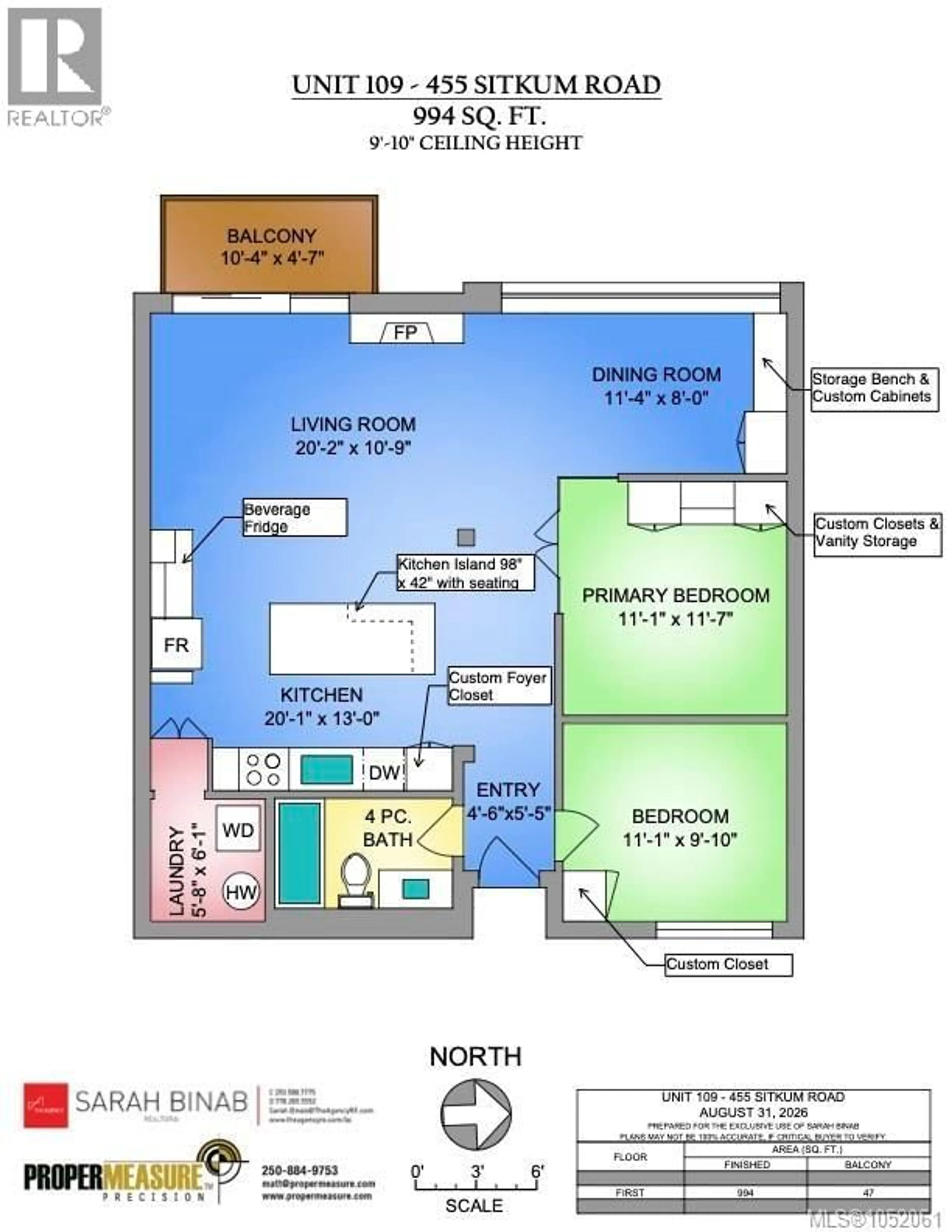 Floor plan for 109 - 455 SITKUM ROAD, Victoria British Columbia V9A7N9