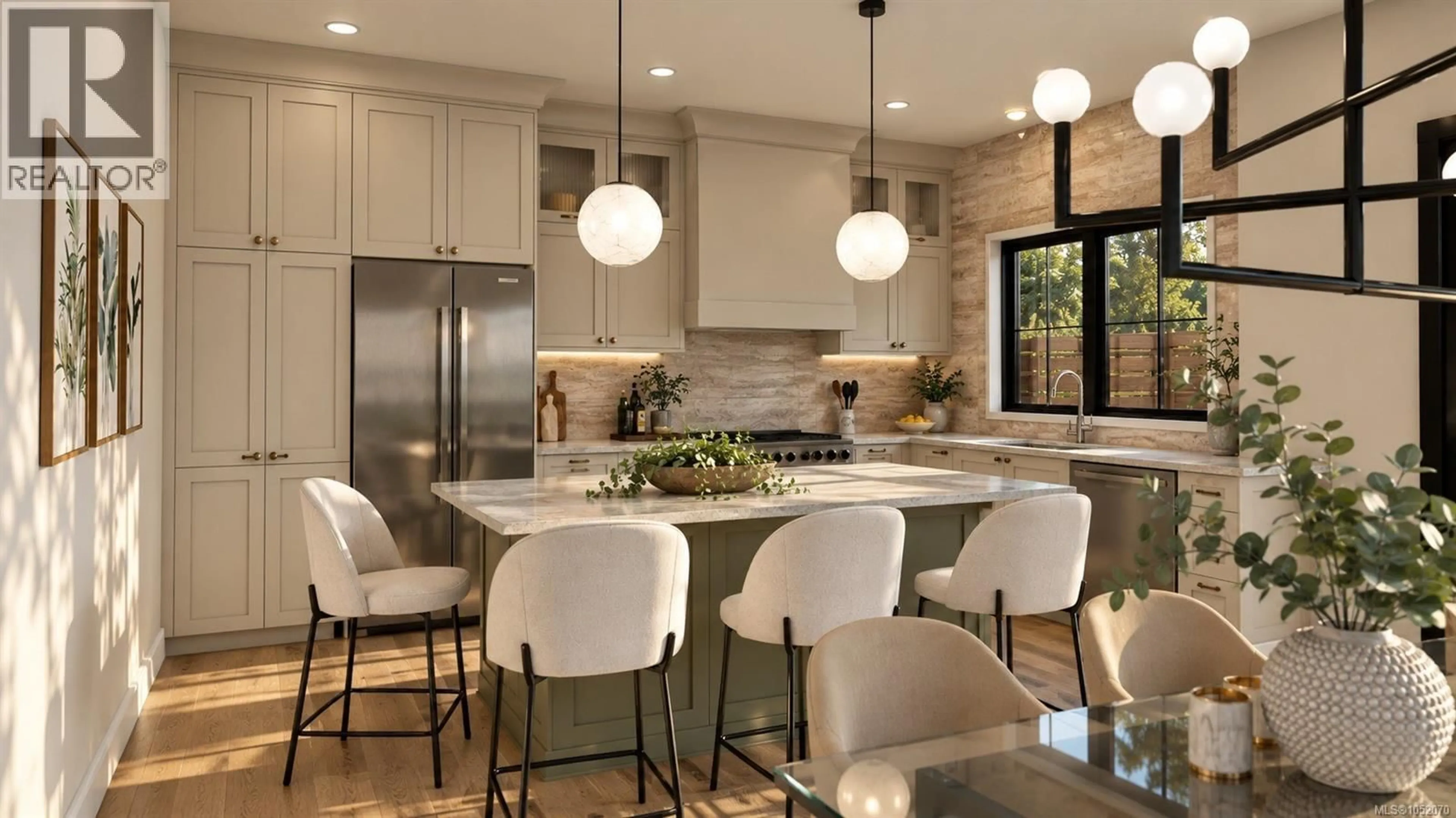 Contemporary kitchen, ceramic/tile floor for 2 - 1040 ST. LOUIS STREET, Oak Bay British Columbia V8S5B6