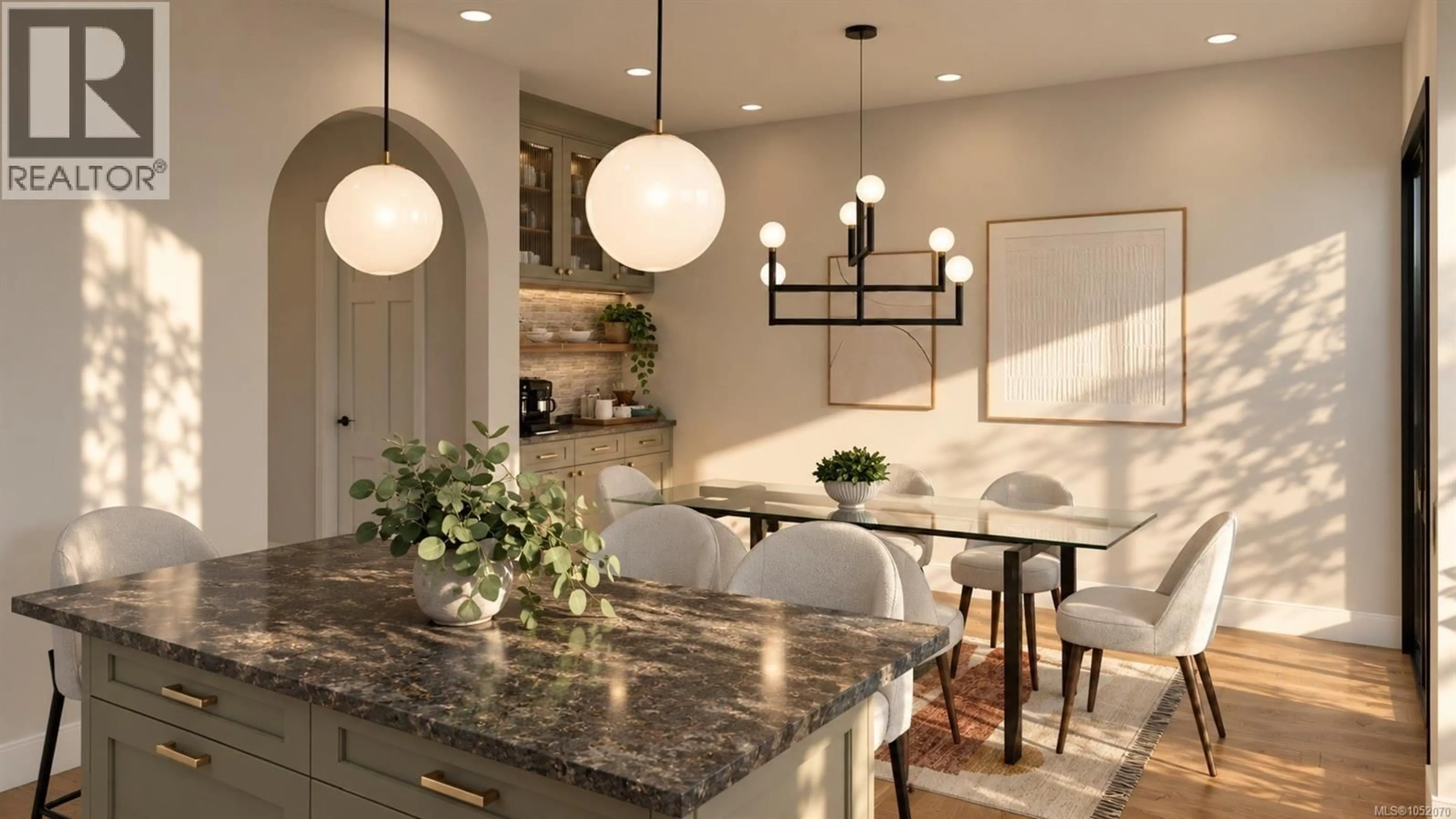Contemporary kitchen, ceramic/tile floor for 2 - 1040 ST. LOUIS STREET, Oak Bay British Columbia V8S5B6