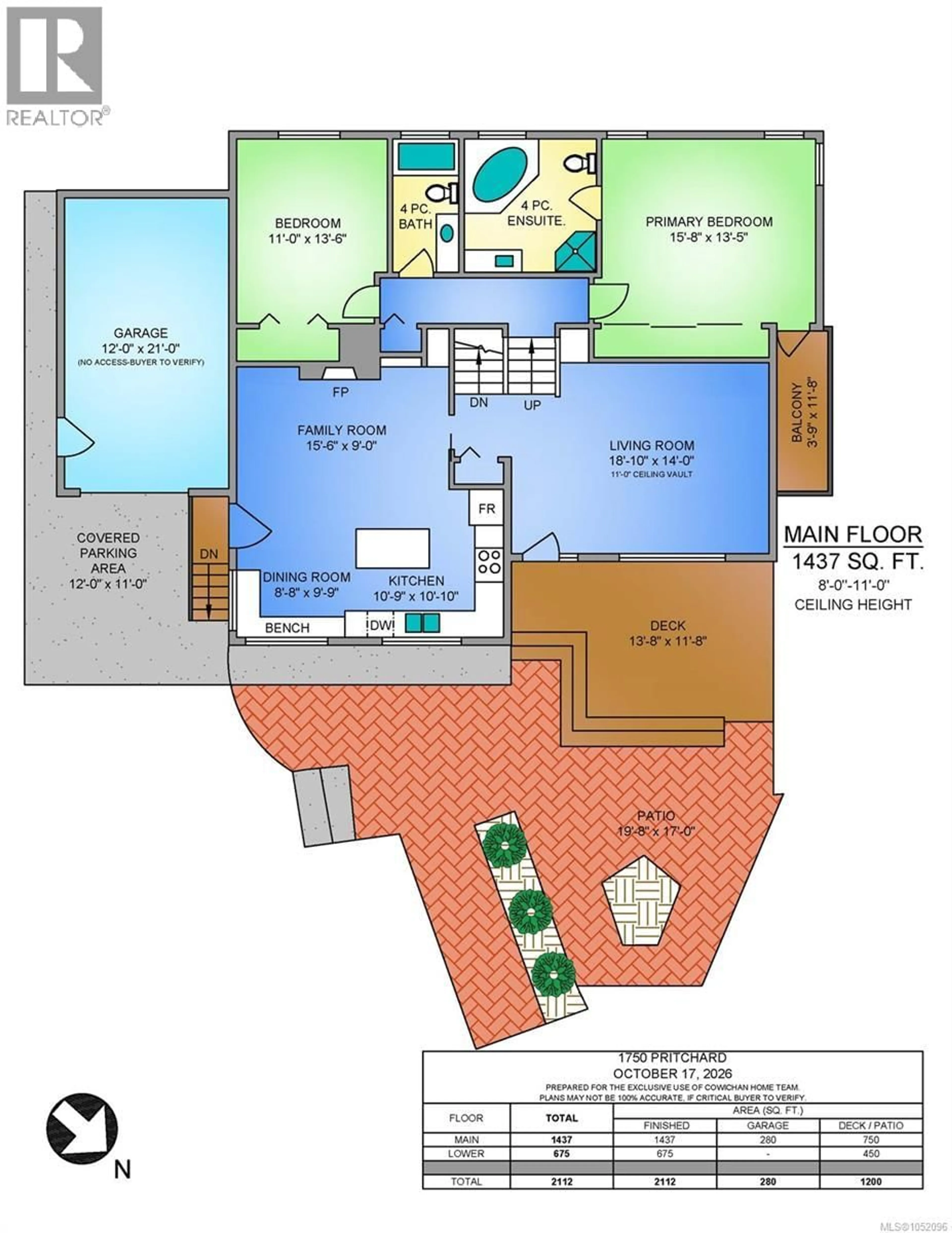 Floor plan for 1750 PRITCHARD ROAD, Cowichan Bay British Columbia V0R1N1