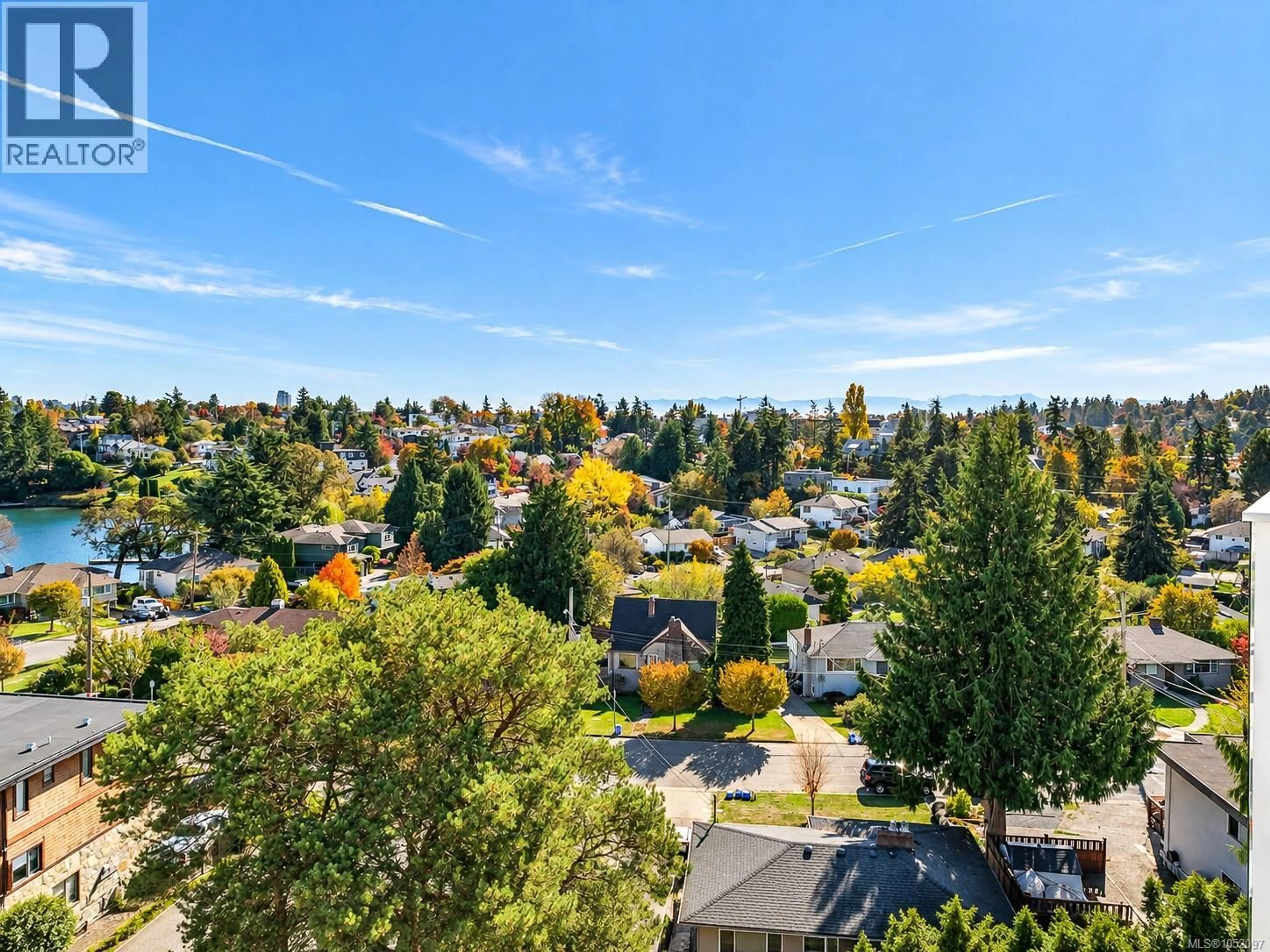 A pic from outside/outdoor area/front of a property/back of a property/a pic from drone, city buildings view from balcony for 609 - 1075 TILLICUM ROAD, Esquimalt British Columbia V9A2A4