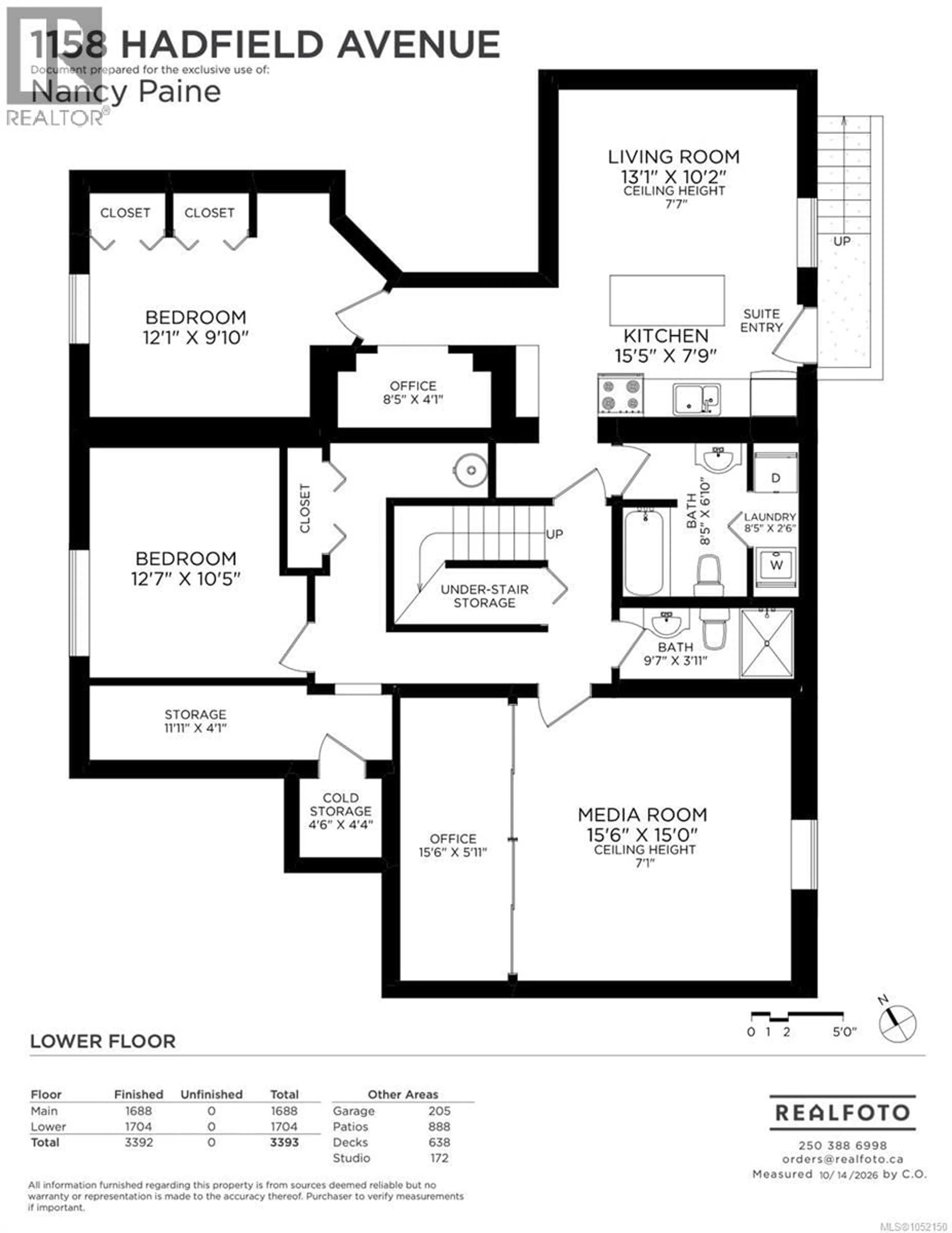 Floor plan for 1158 HADFIELD AVENUE, Esquimalt British Columbia V9A5N7