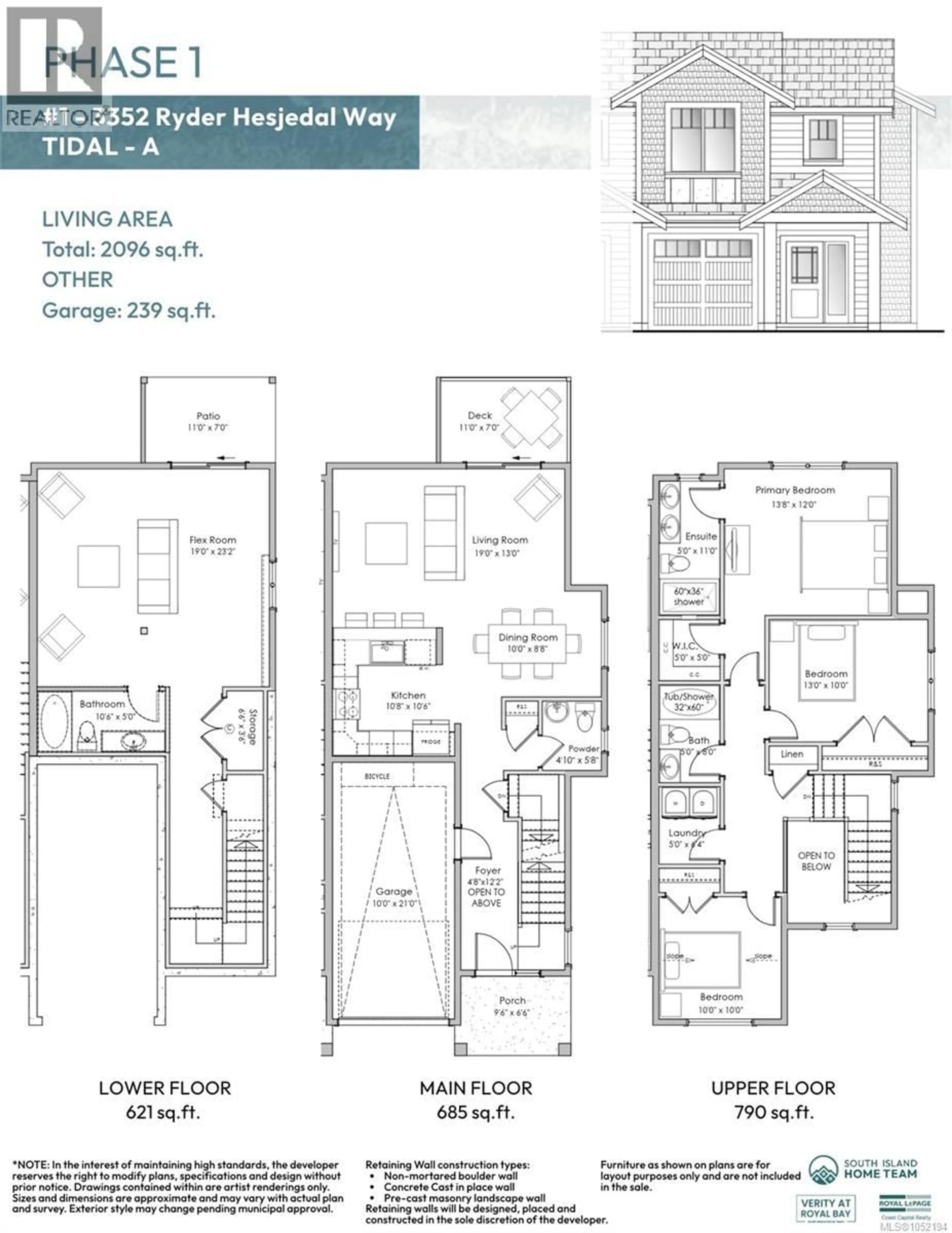 Floor plan for 1 - 3352 RYDER HESJEDAL WAY, Colwood British Columbia V0V0V0