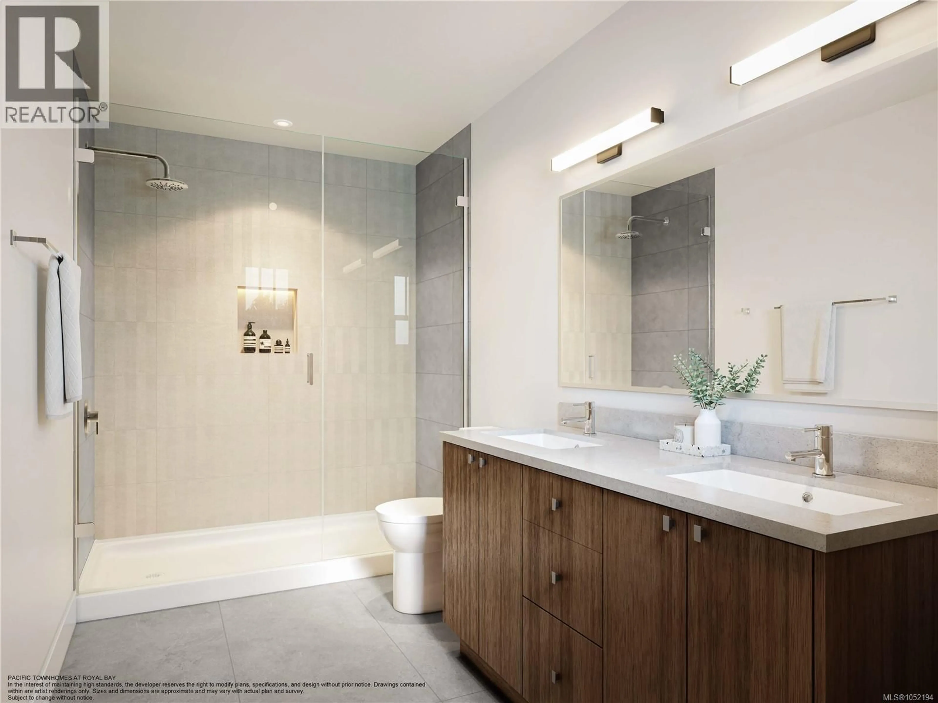 Contemporary bathroom, ceramic/tile floor for 1 - 3352 RYDER HESJEDAL WAY, Colwood British Columbia V0V0V0