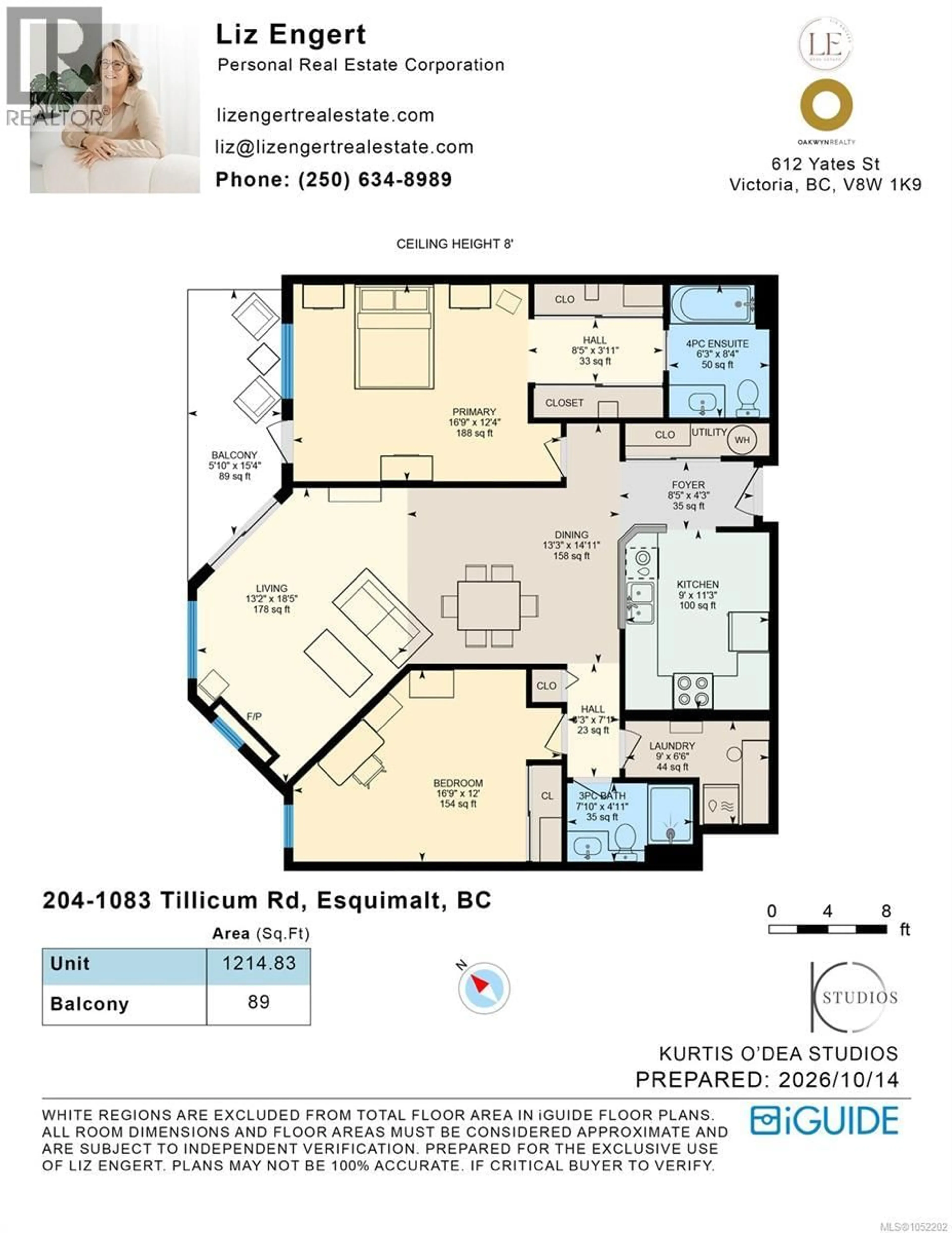 Floor plan for 204 - 1083 TILLICUM ROAD, Esquimalt British Columbia V9A7L7