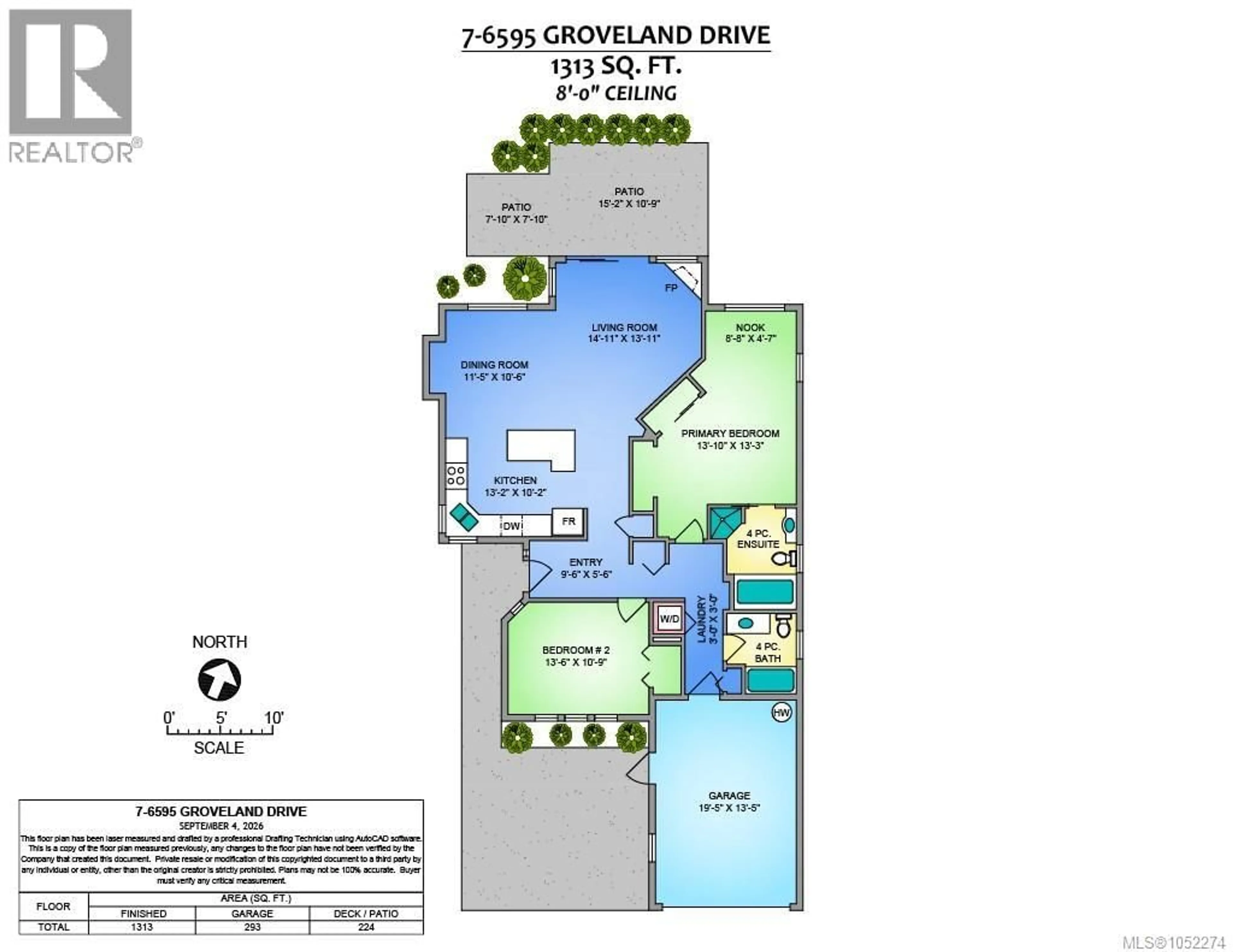 Floor plan for 7 - 6595 GROVELAND DRIVE, Nanaimo British Columbia V9V1S6