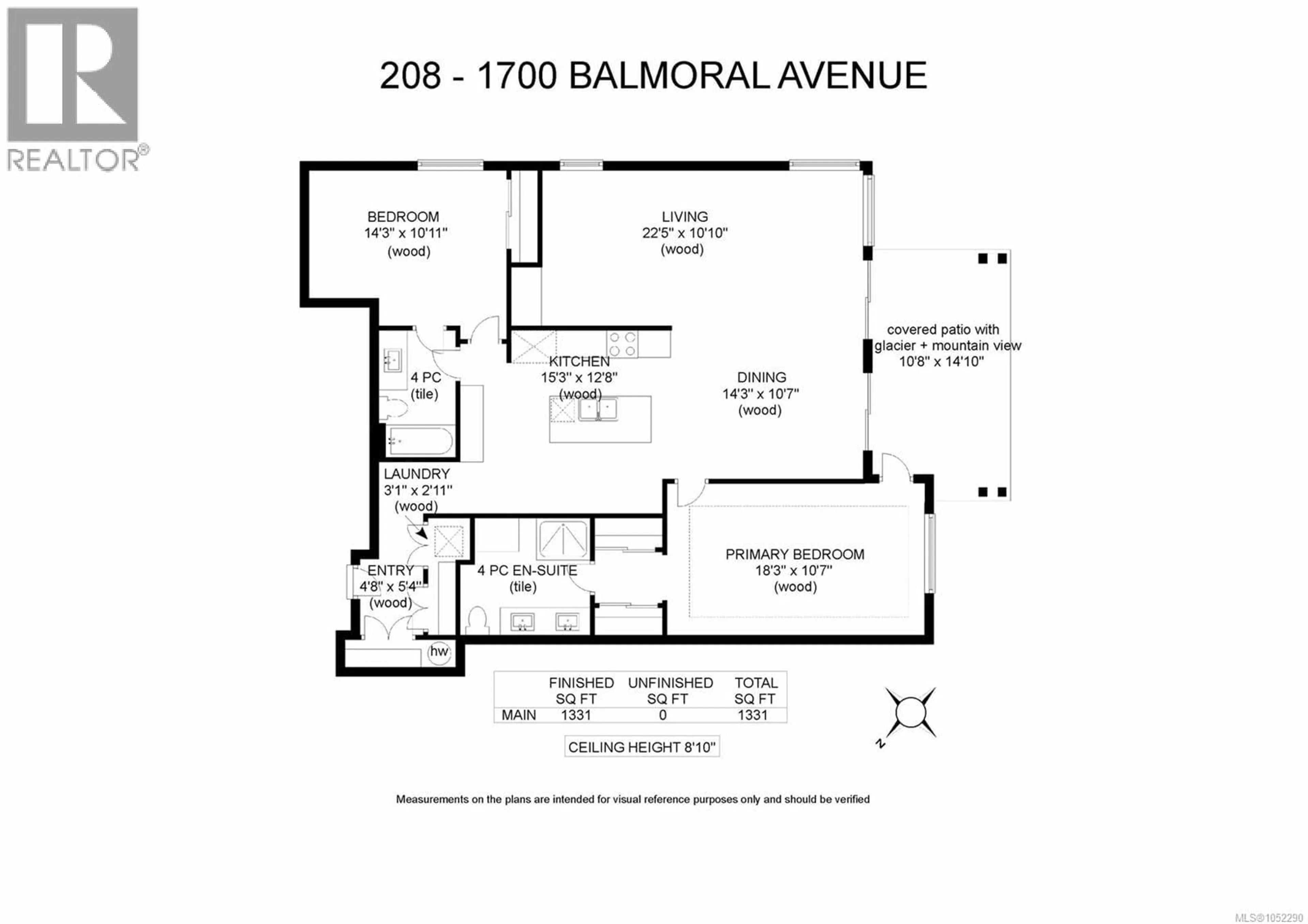 Floor plan for 208 - 1700 BALMORAL AVENUE, Comox British Columbia V9M2N1