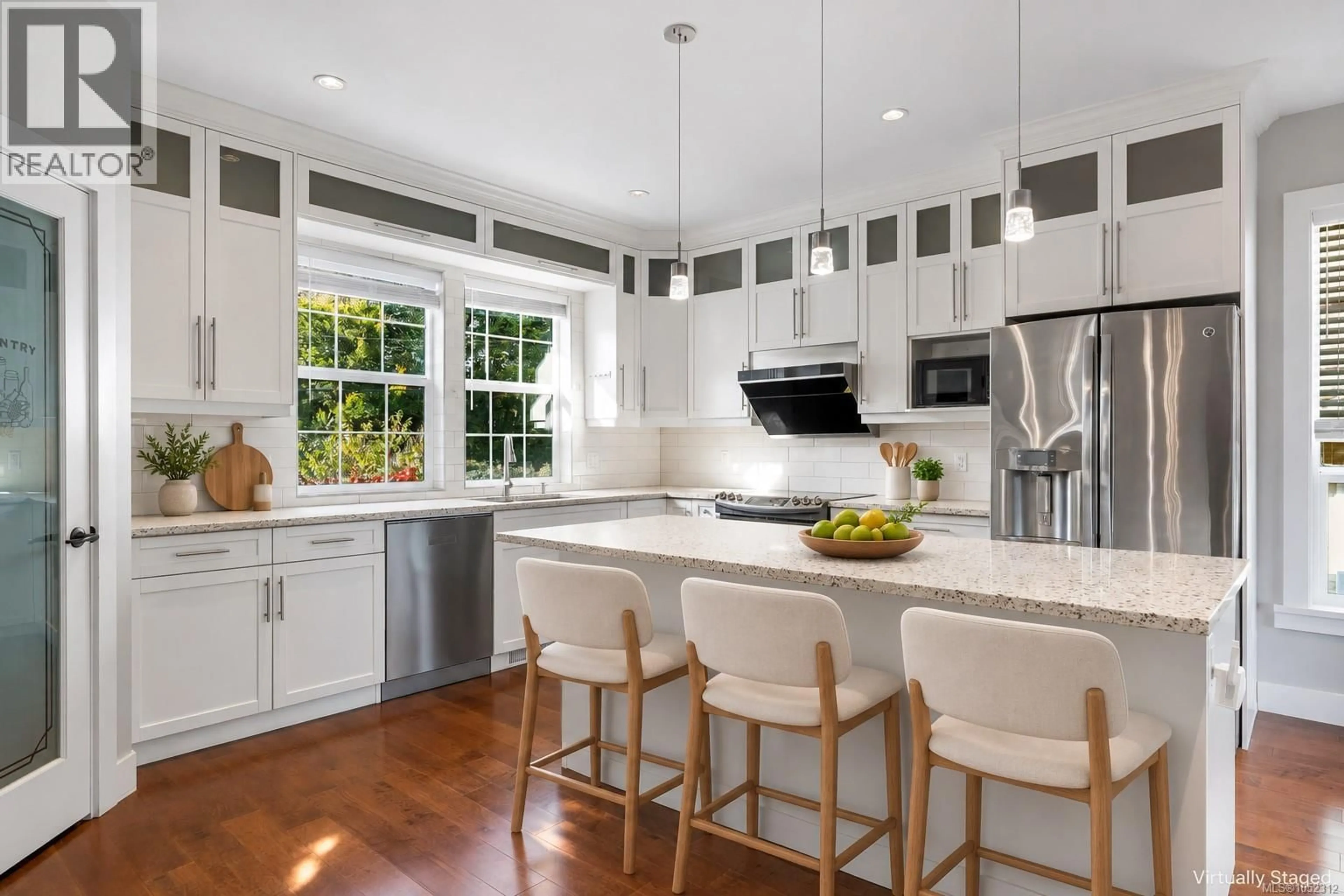Contemporary kitchen, ceramic/tile floor for 1160 DUNSTERVILLE AVENUE, Saanich British Columbia V8Z2W7