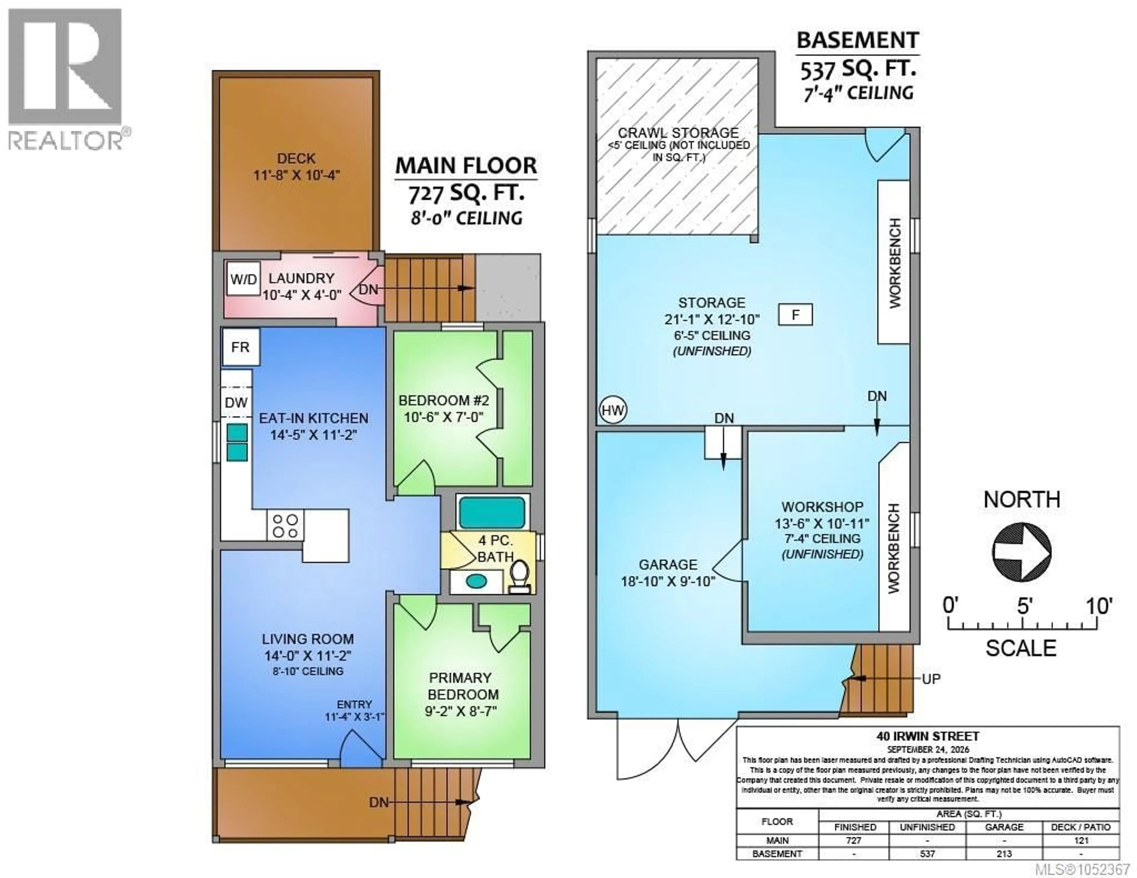 Floor plan for 40 IRWIN STREET, Nanaimo British Columbia V9R4X1