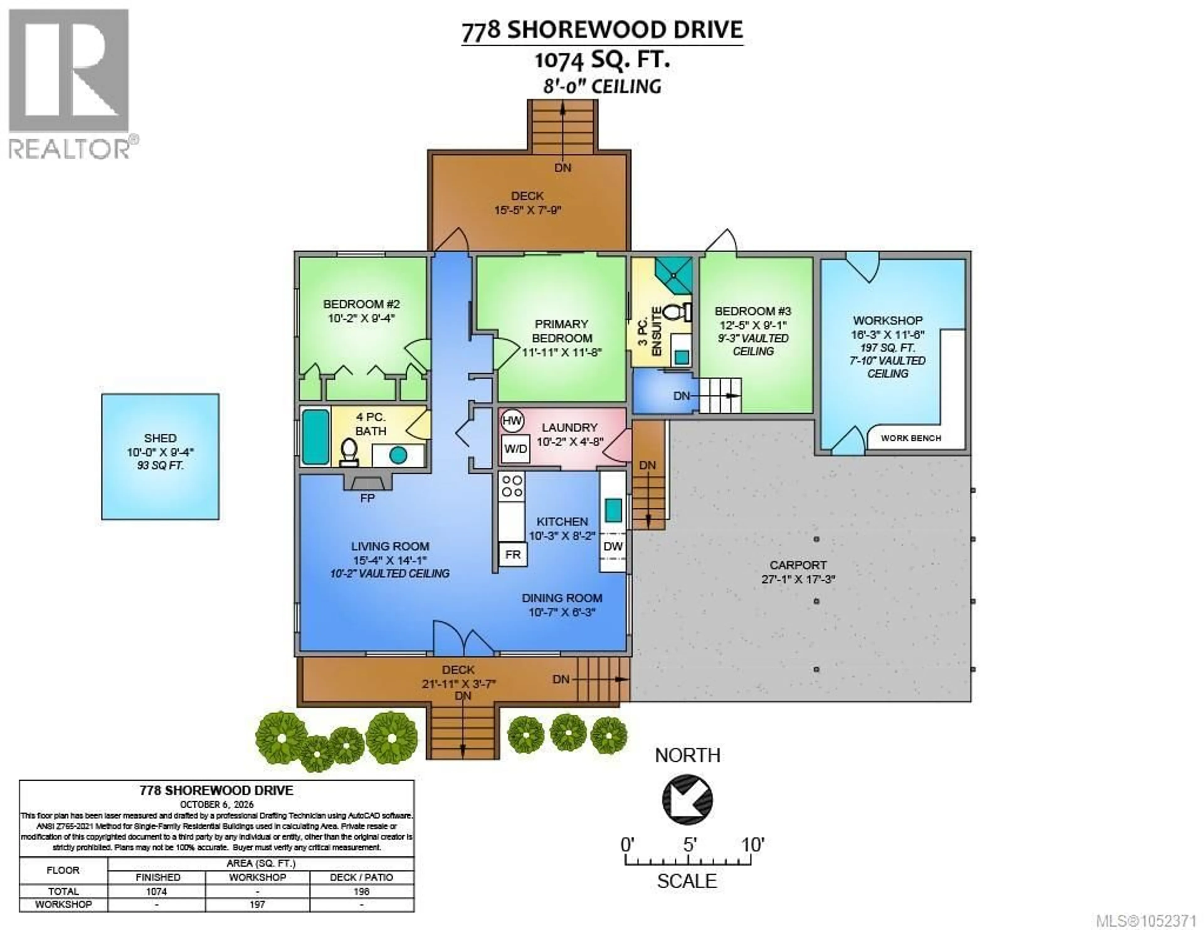 Floor plan for 778 SHOREWOOD DRIVE, Parksville British Columbia V9P1S1