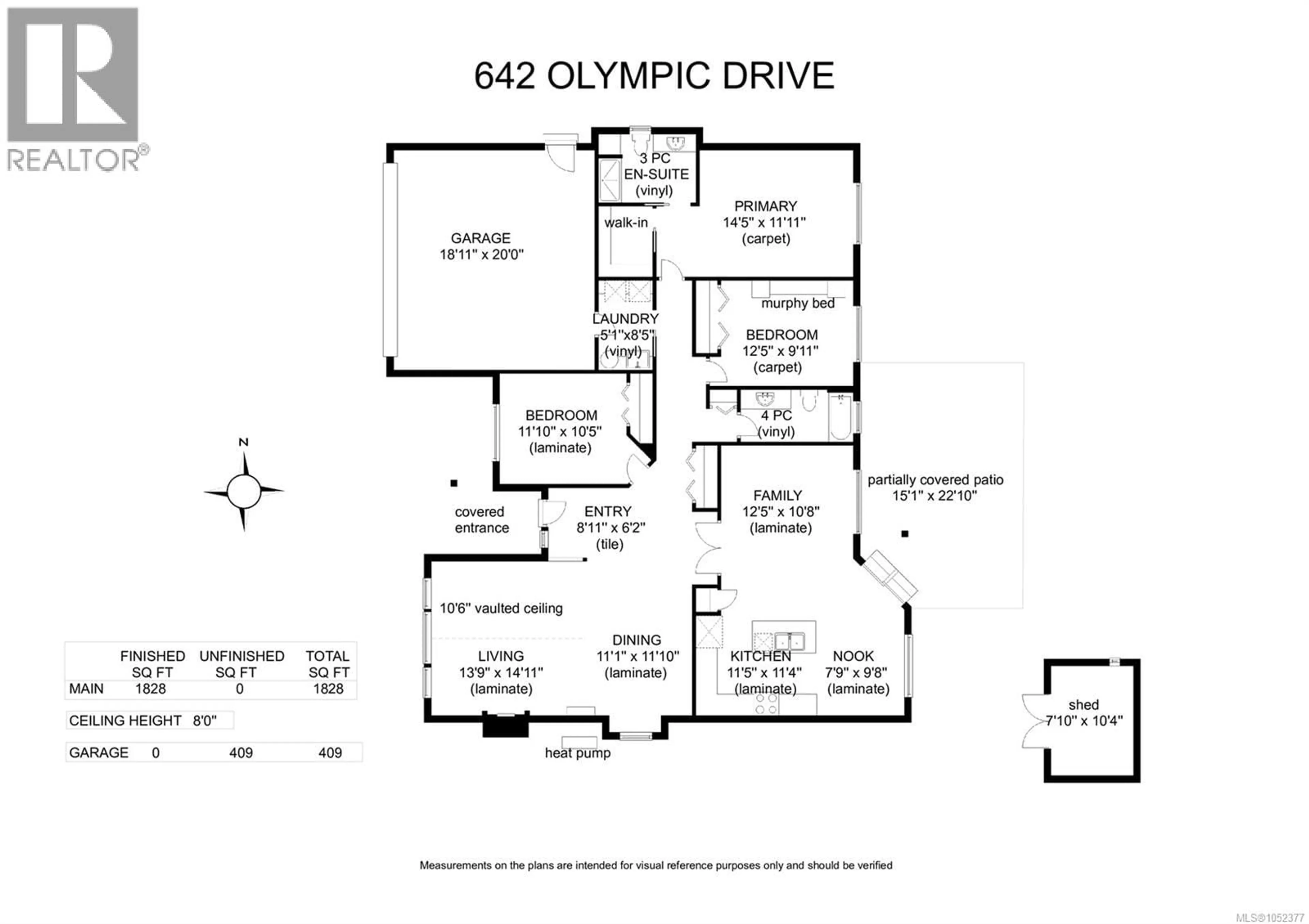 Floor plan for 642 OLYMPIC DRIVE, Comox British Columbia V9M4G8