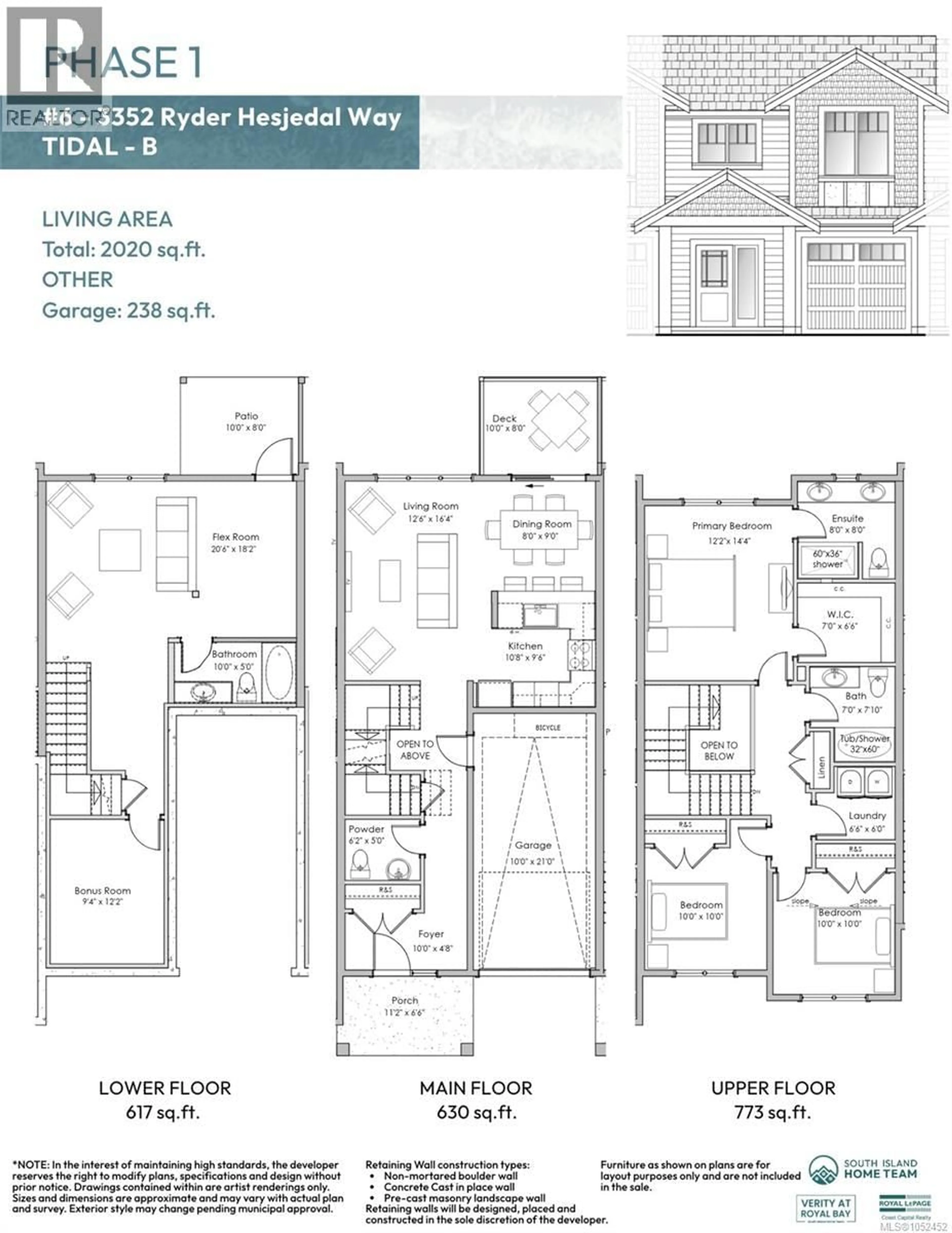 Floor plan for 6 - 3352 RYDER HESJEDAL WAY, Colwood British Columbia V0V0V0
