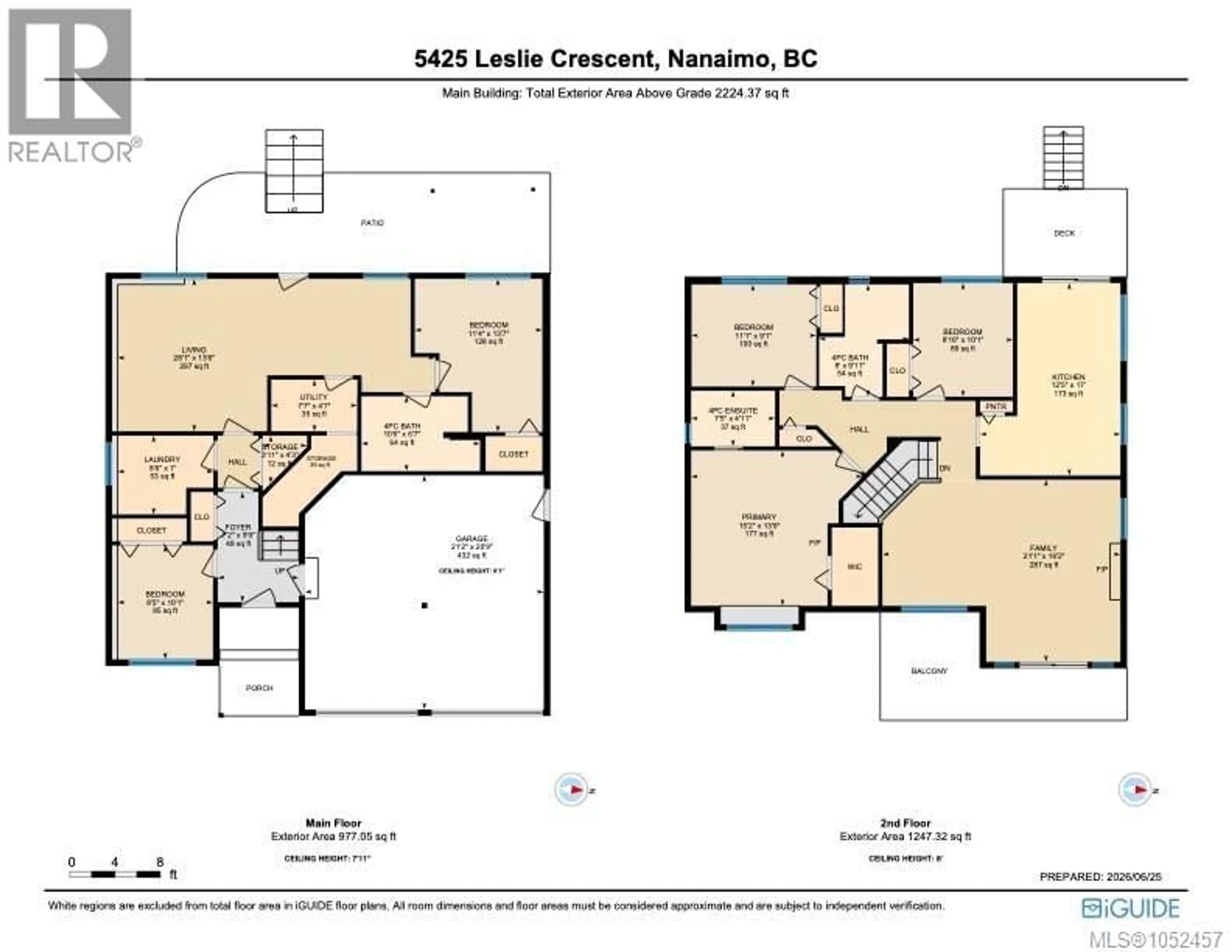 Floor plan for 5425 LESLIE CRESCENT, Nanaimo British Columbia V9T1T1